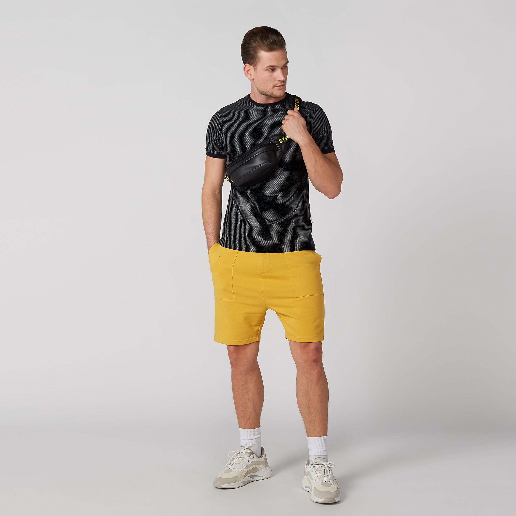 Striped T-Shirt with Round Neck and Short Sleeves-men-clothing-tshirtsandpolos-tshirts-image-1
