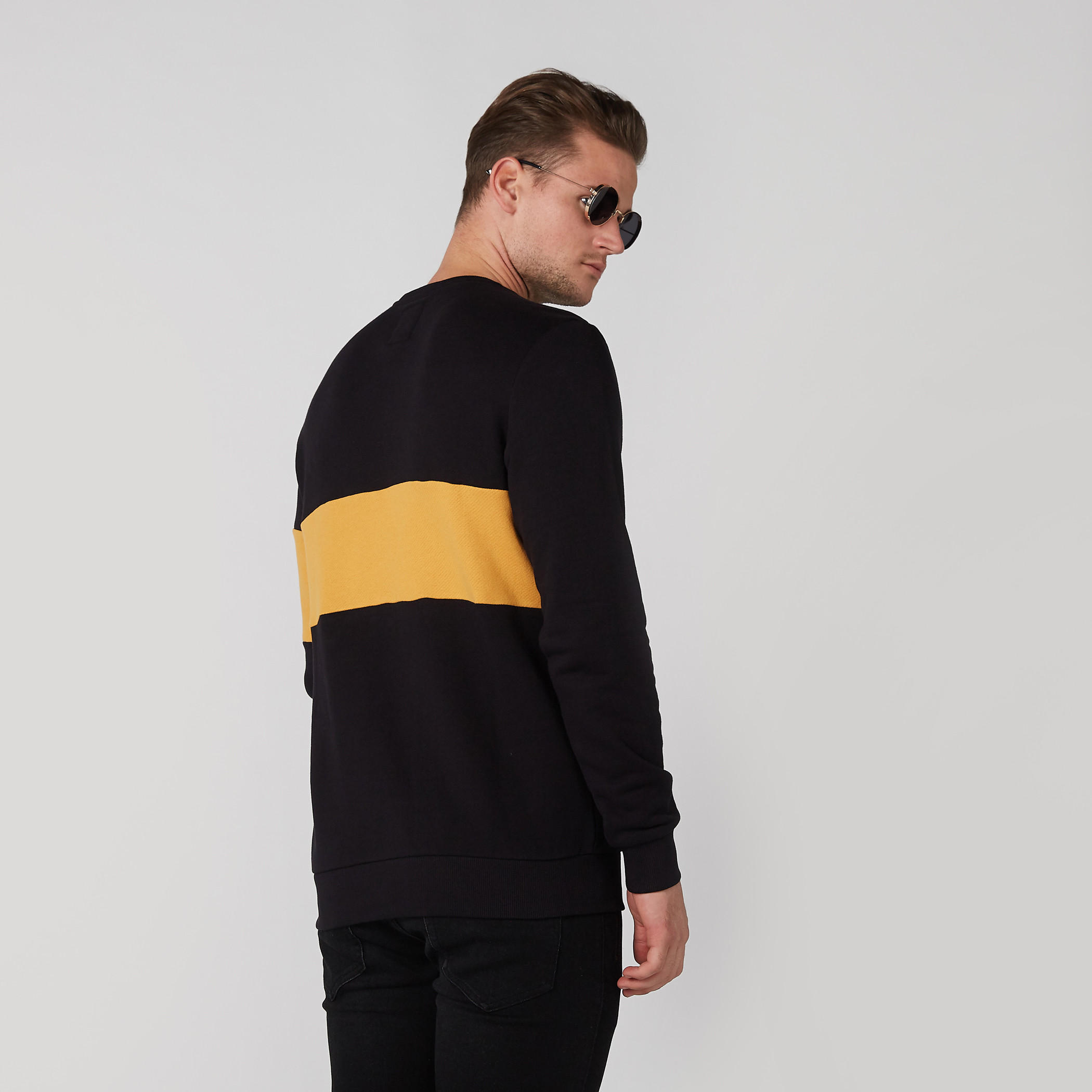 Lee Cooper Printed Cut and Sew Sweatshirt with Long Sleeves-men-winterwear-hoodiesandsweatshirts-image-4