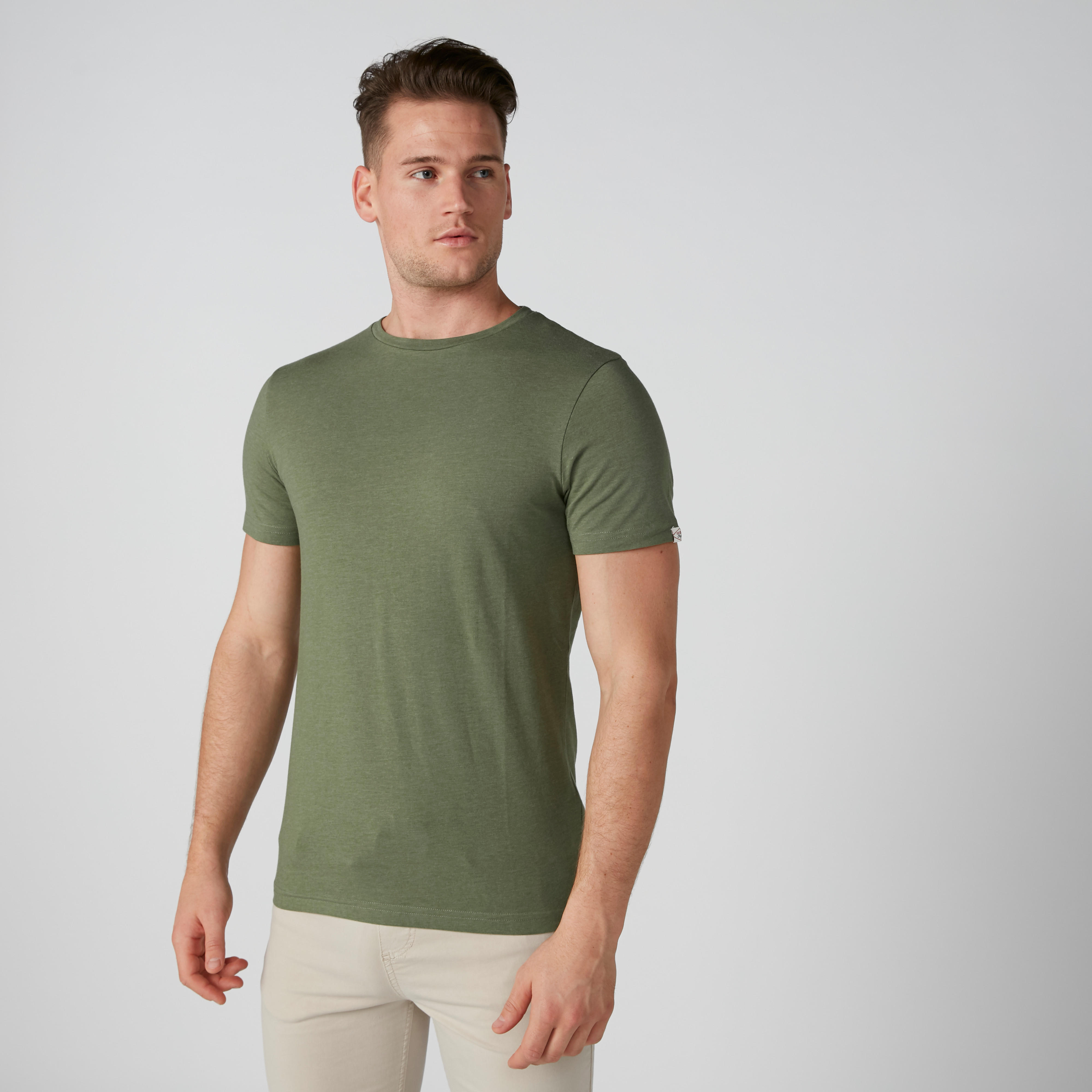 تيشيرت بياقة مستديرة وأكمام قصيرة من لي كوبر-men-clothing-tshirtsandpolos-tshirts-image-1