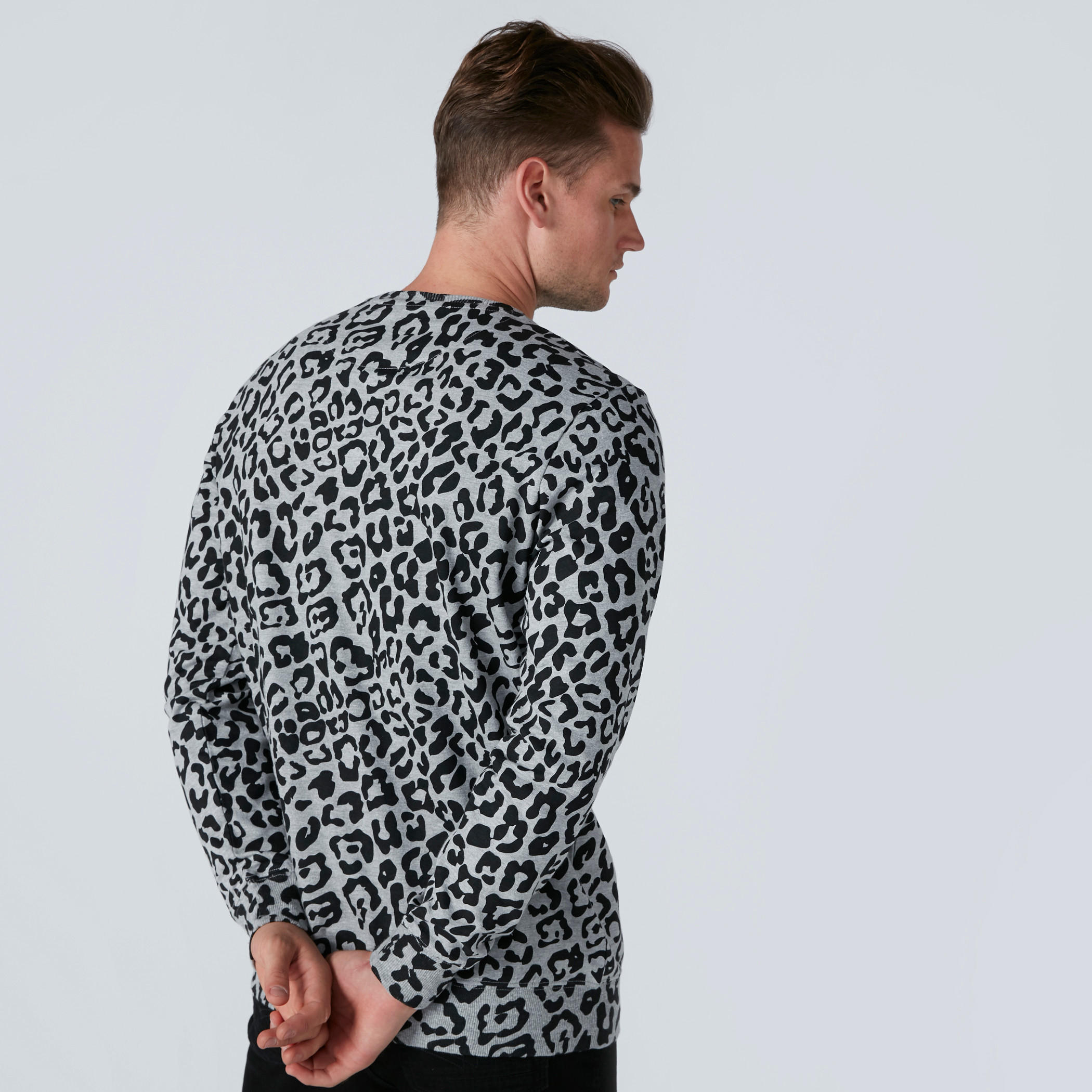 Printed Sweatshirt with Crew Neck and Long Sleeves-men-winterwear-hoodiesandsweatshirts-image-4