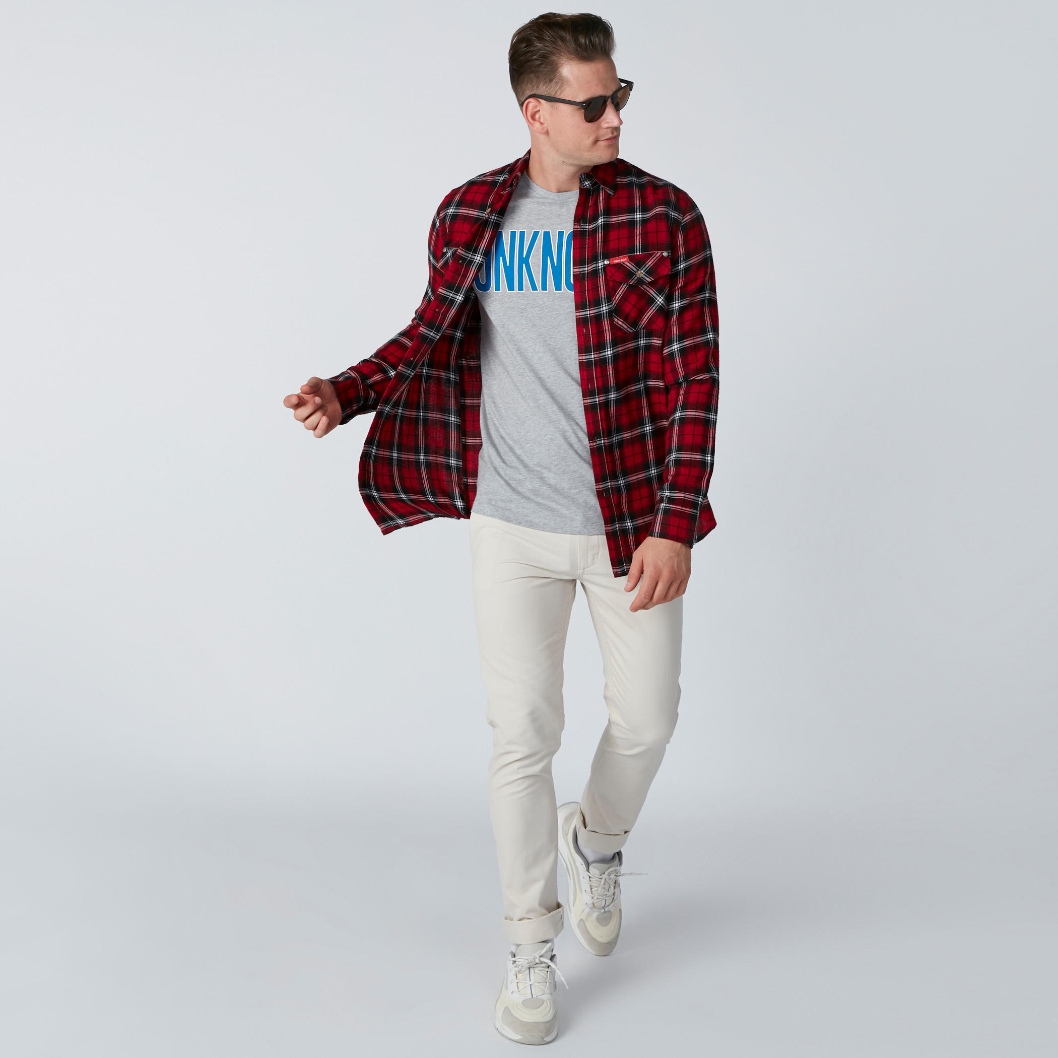 Chequered Shirt with Long Sleeves and Complete Placket-men-clothing-shirts-image-3