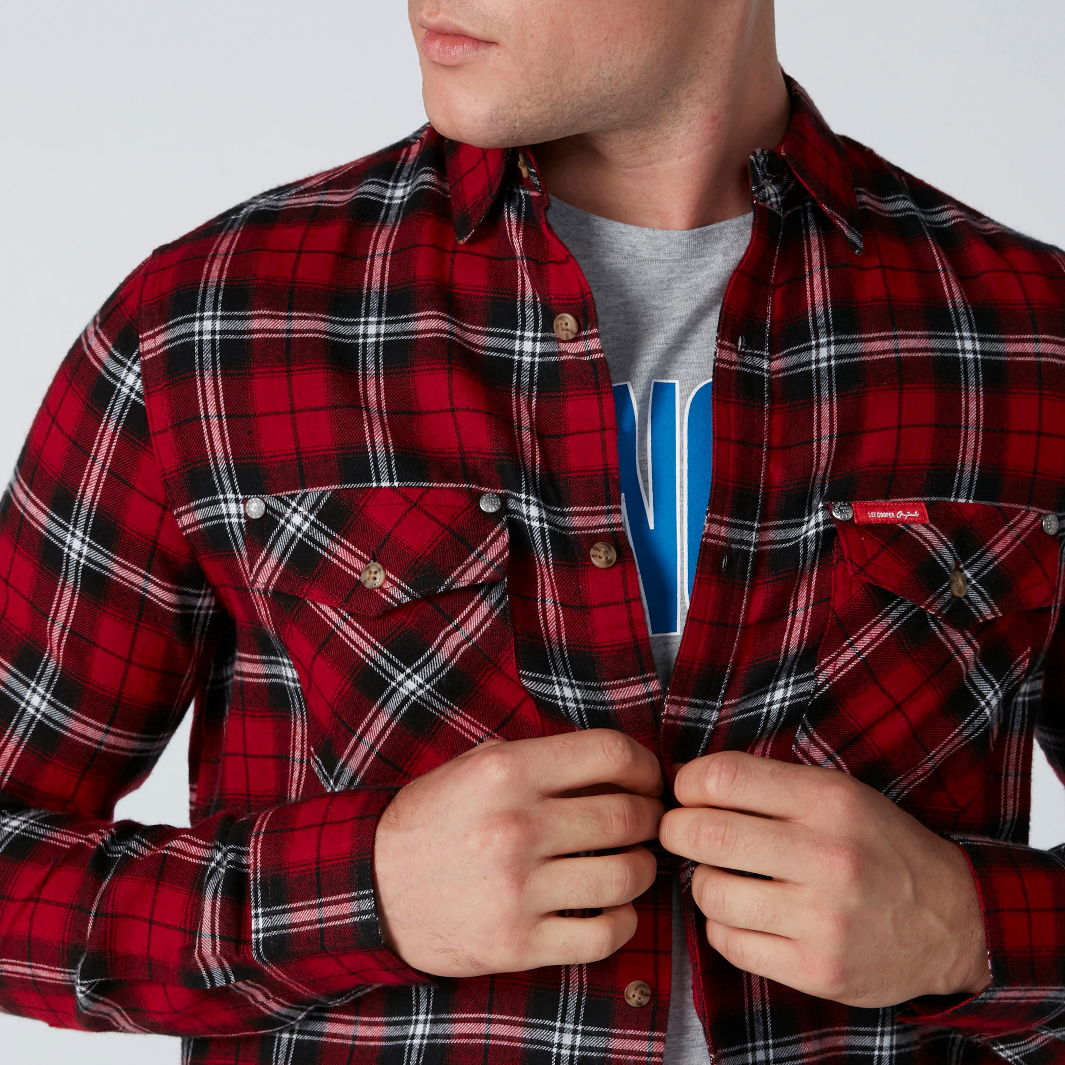 Chequered Shirt with Long Sleeves and Complete Placket-men-clothing-shirts-image-4