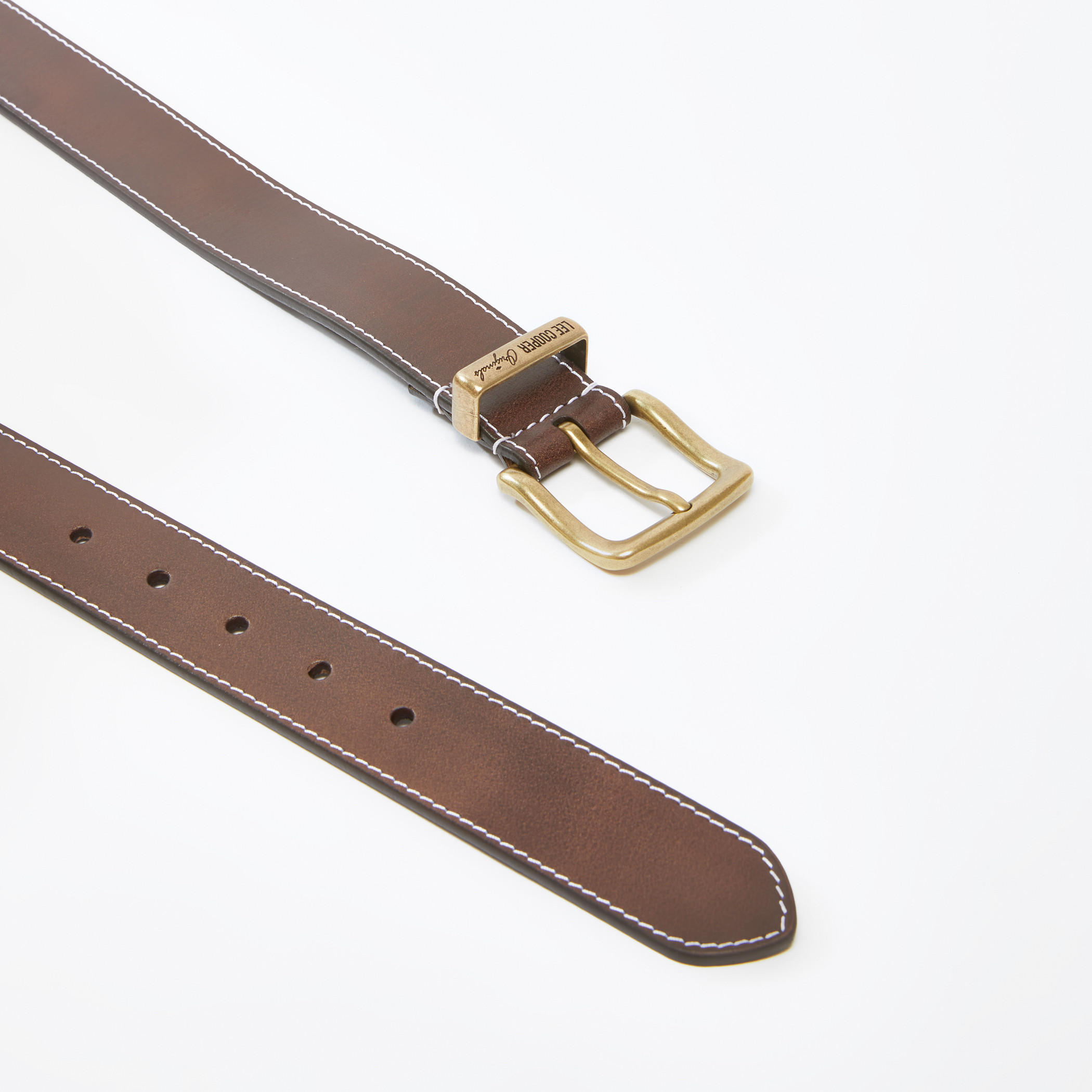 حزام بإبزيم بدبوس ودرزات من لي كوبر-men-beltsandwallets-belts-image-3