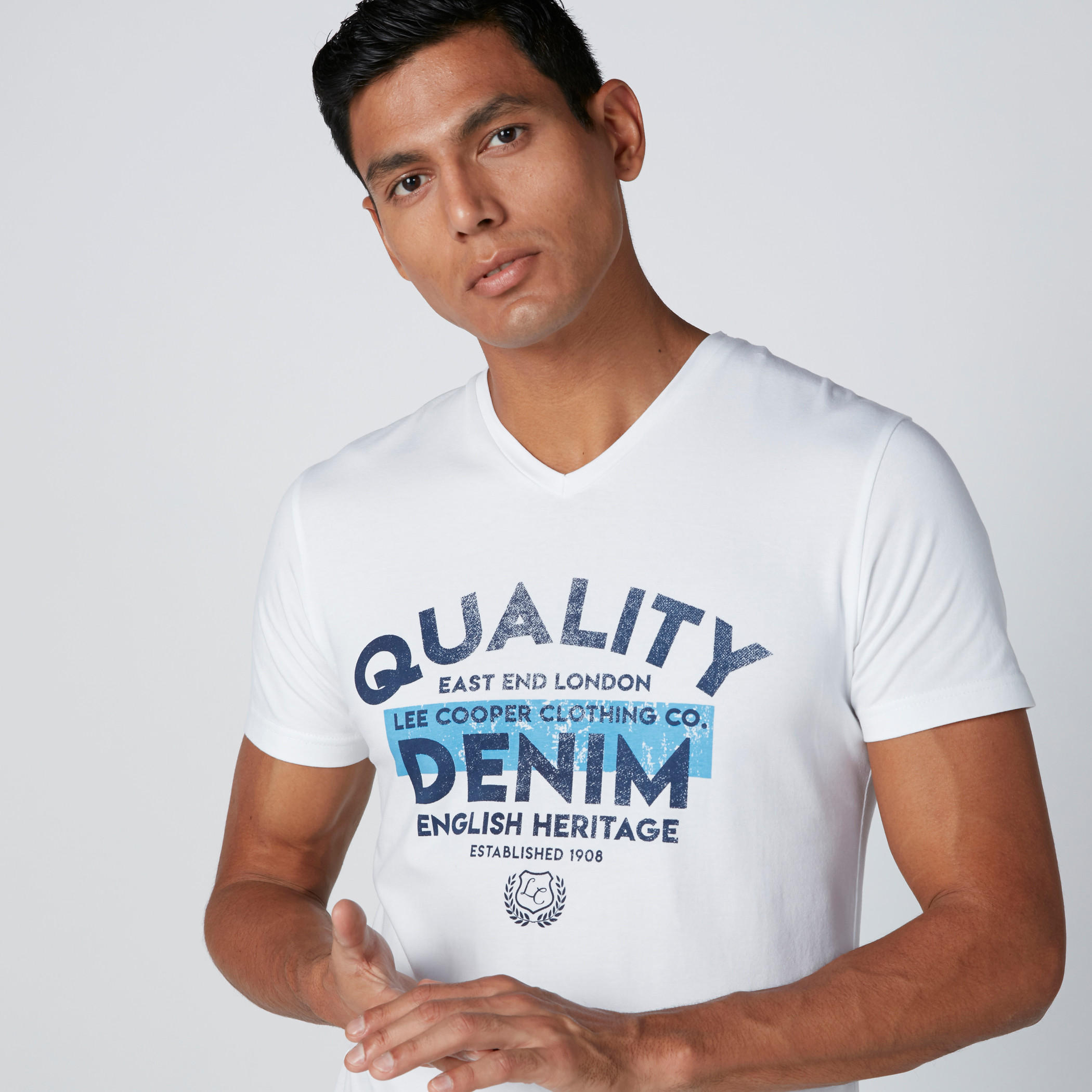 Lee Cooper Printed T-Shirt with V-Neck and Short Sleeves-men-clothing-tshirtsandpolos-tshirts-image-4