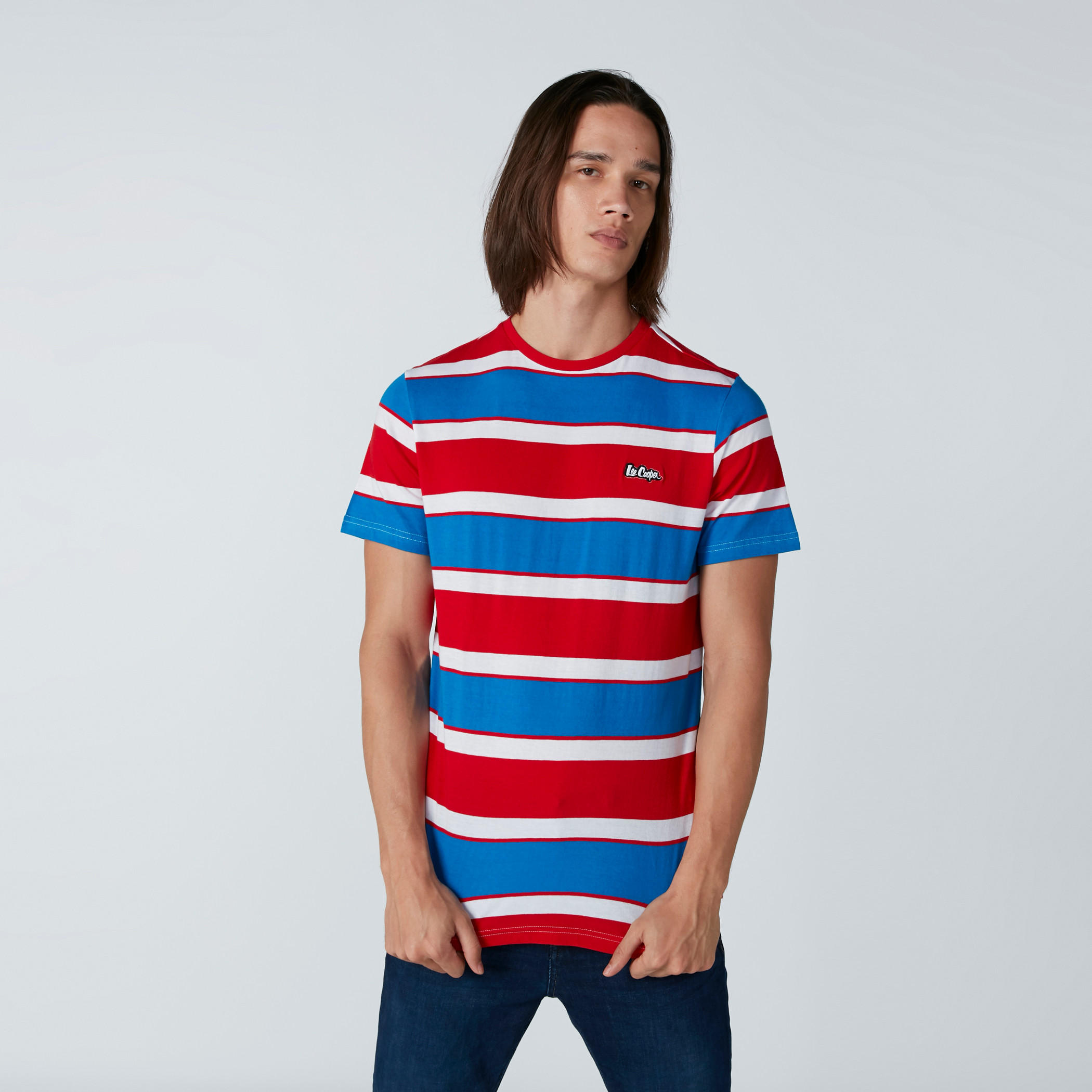 Lee Cooper Striped T-Shirt with Crew Neck-men-clothing-tshirtsandpolos-tshirts-image-1
