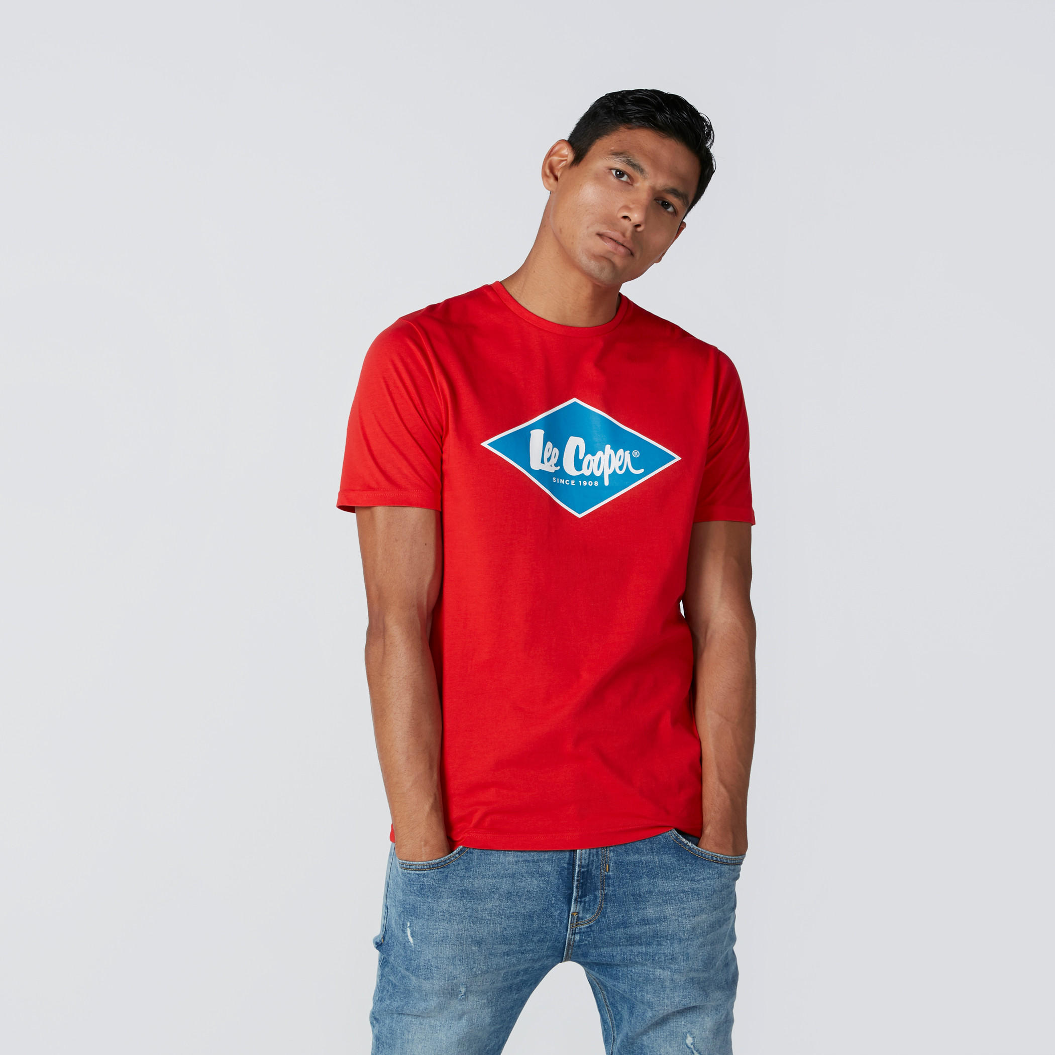 Lee Cooper Printed T-Shirt with Crew Neck-men-clothing-tshirtsandpolos-tshirts-image-1