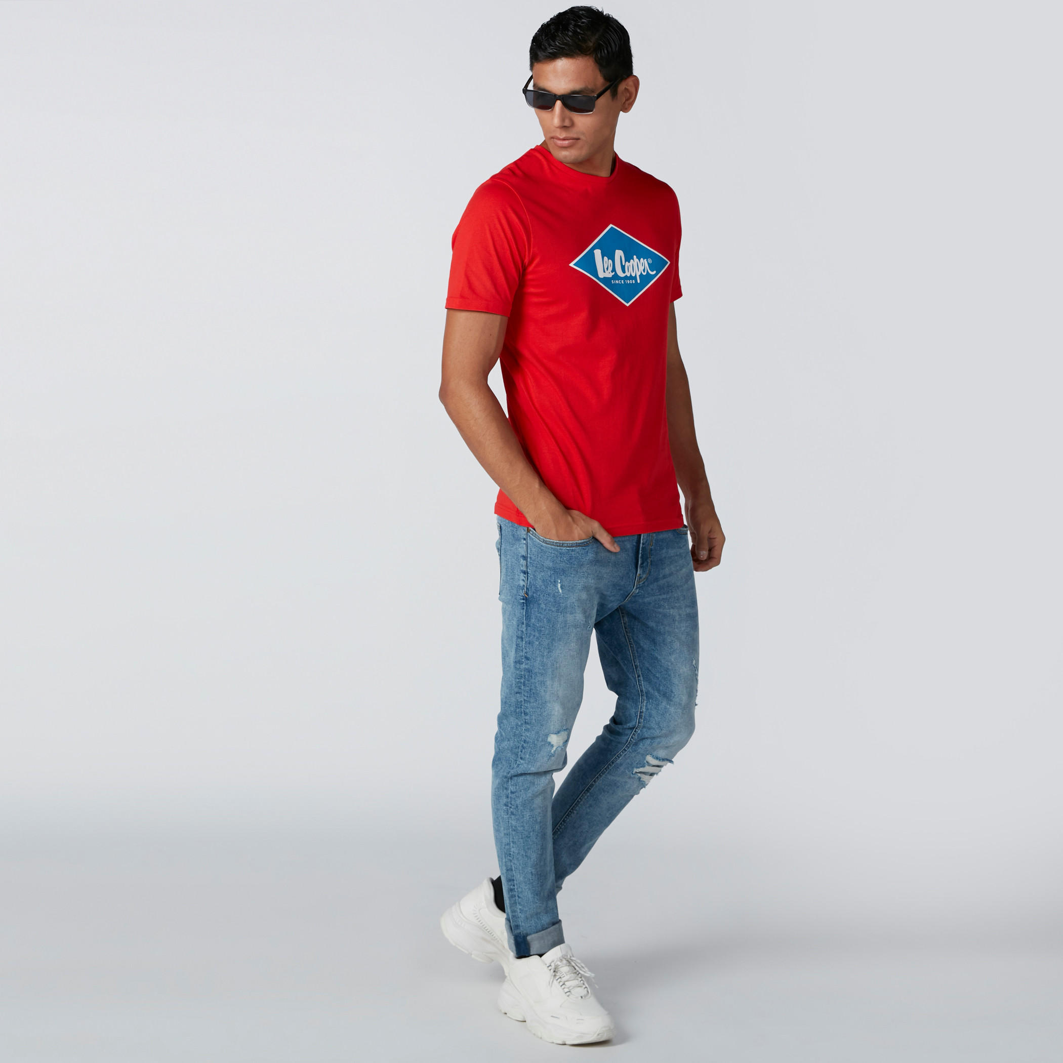 Lee Cooper Printed T-Shirt with Crew Neck-men-clothing-tshirtsandpolos-tshirts-image-3