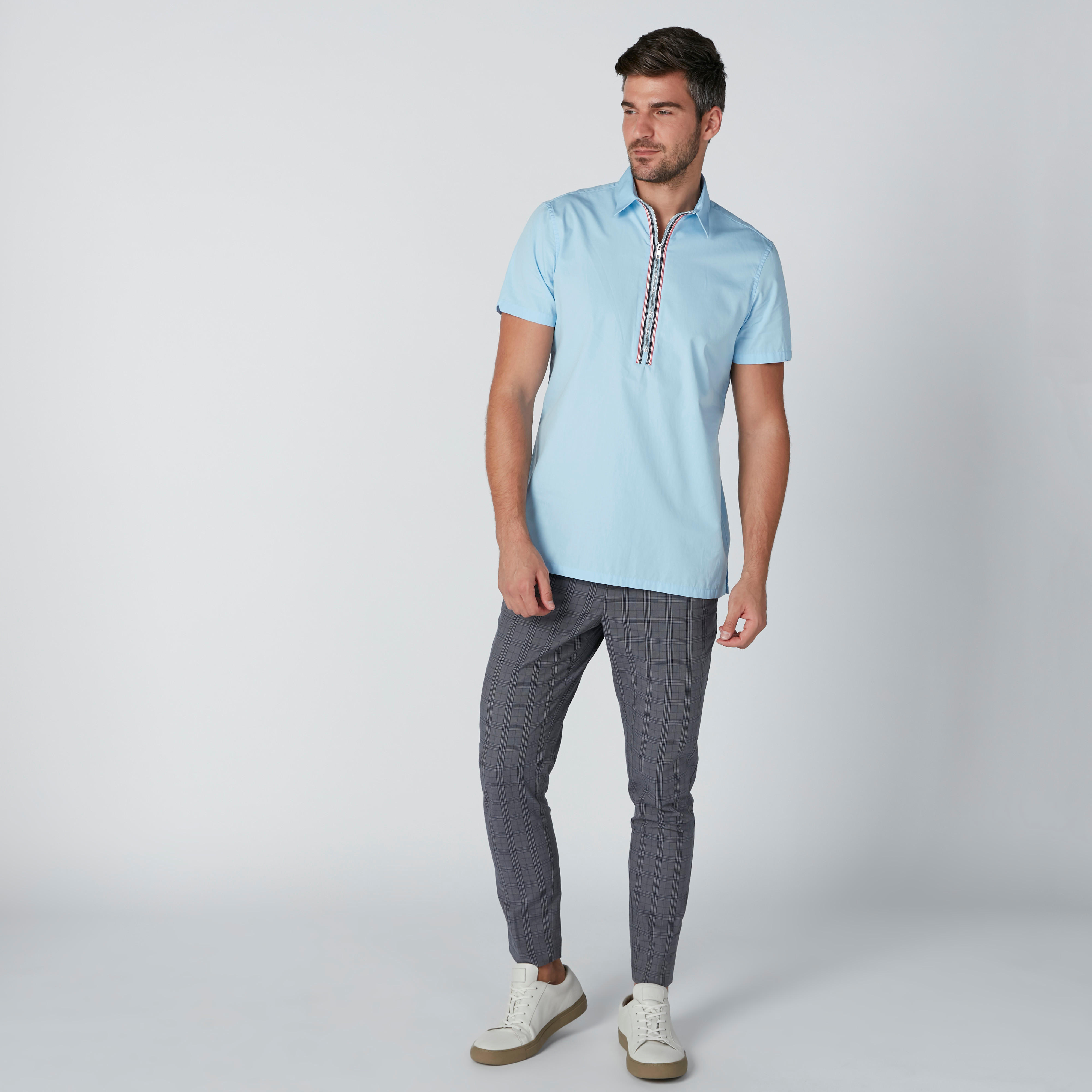 قميص بأكمام طويلة وسحّاب إغلاق من لي كوبر-men-clothing-tshirtsandpolos-polos-image-3