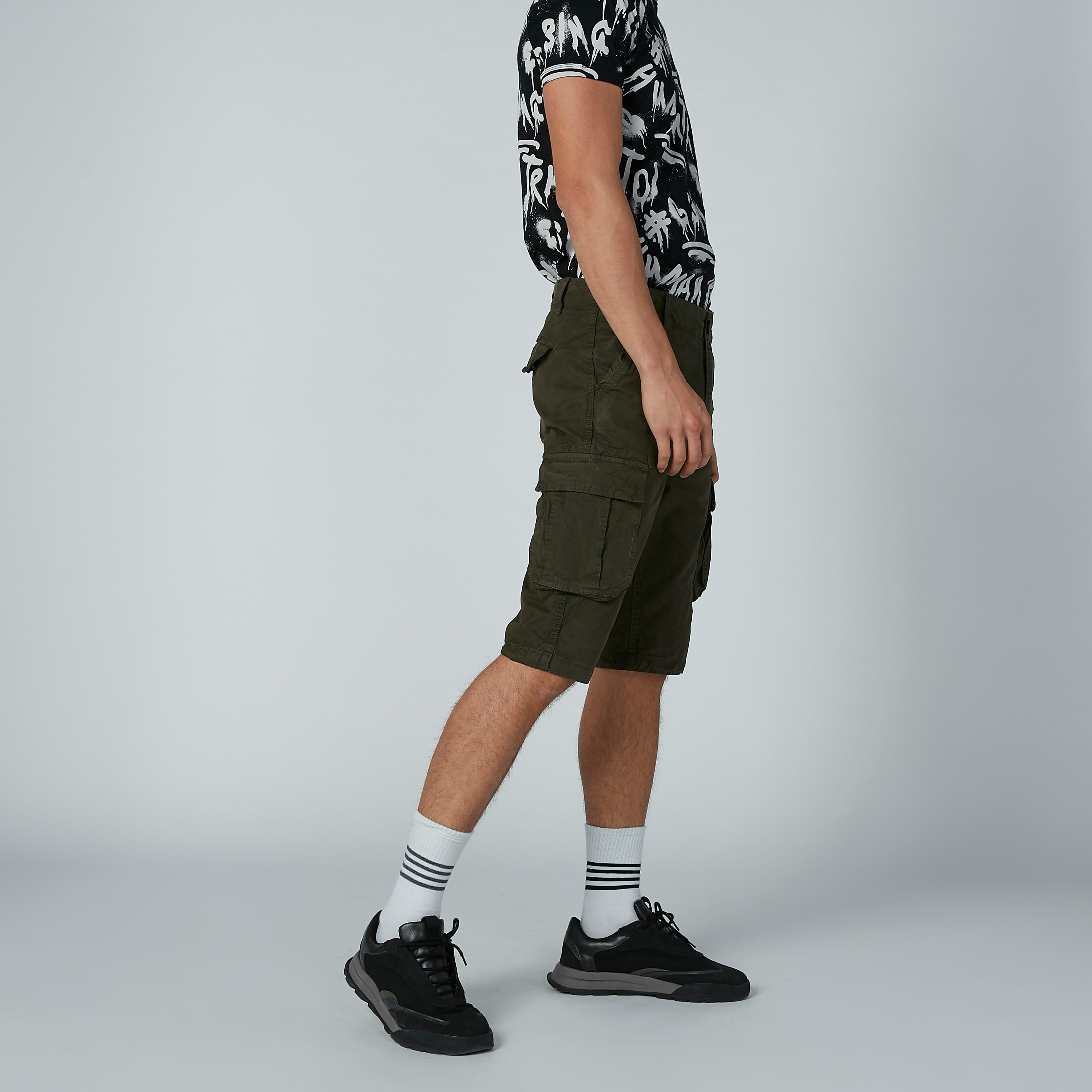 Lee Cooper Solid Shorts with Pocket Detail-men-clothing-bottoms-shorts-image-4