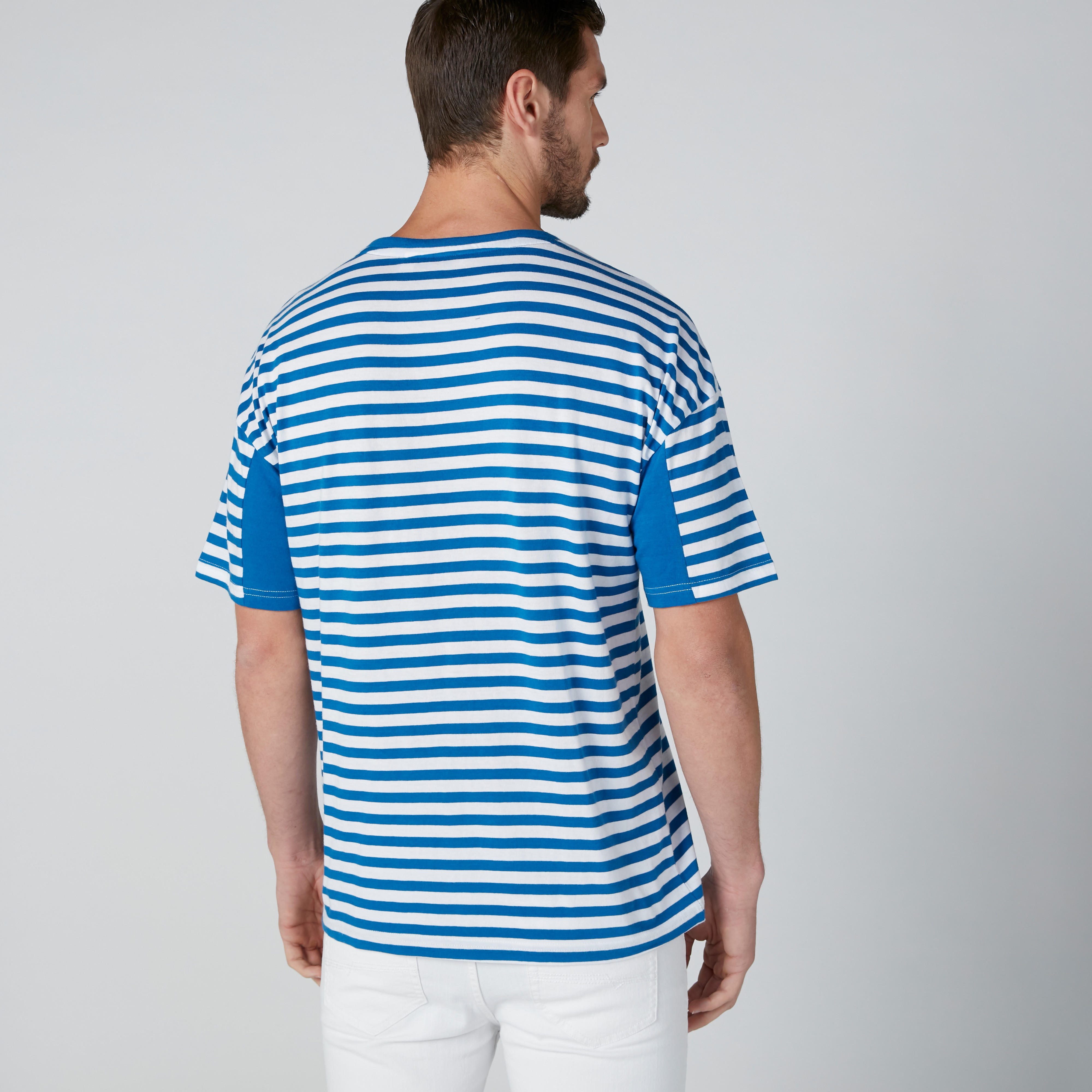 تيشيرت مستدام سليم فيت مقلّم بأكمام قصيرة-men-clothing-tshirtsandpolos-tshirts-image-2