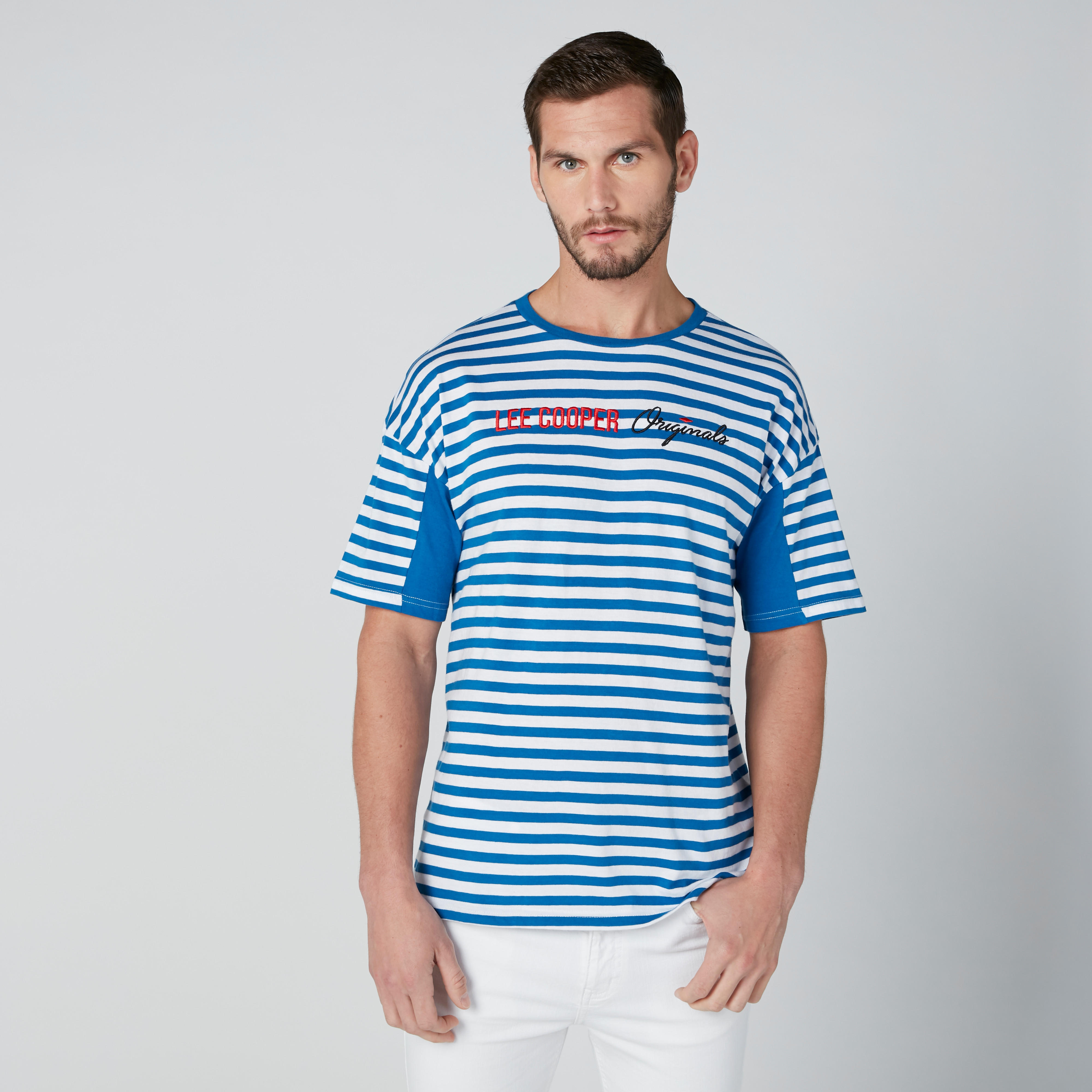 تيشيرت مستدام سليم فيت مقلّم بأكمام قصيرة-men-clothing-tshirtsandpolos-tshirts-image-3