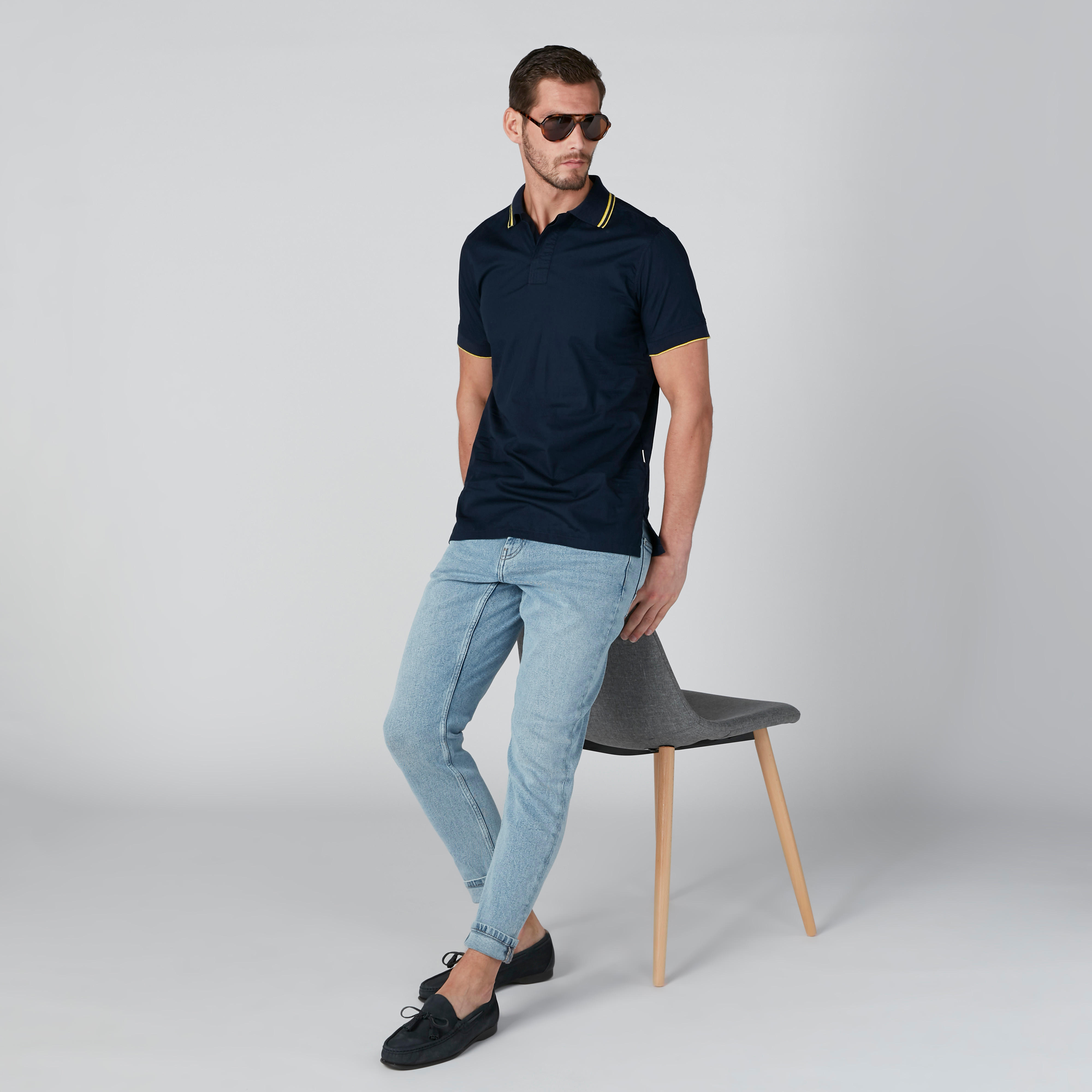 تيشيرت مستدام بولو سادة بقصّة سليم-men-clothing-tshirtsandpolos-polos-image-3