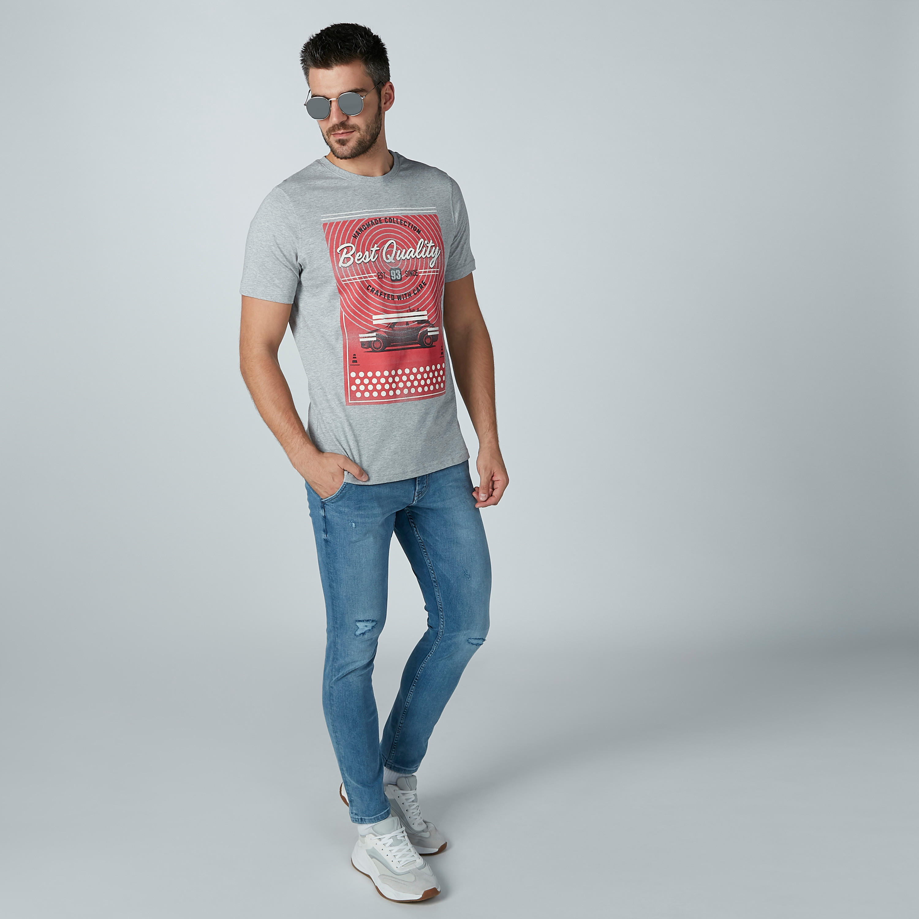بنطال جينز مضلّع بجيوب من لي كوبر-men-clothing-bottoms-jeans-image-1