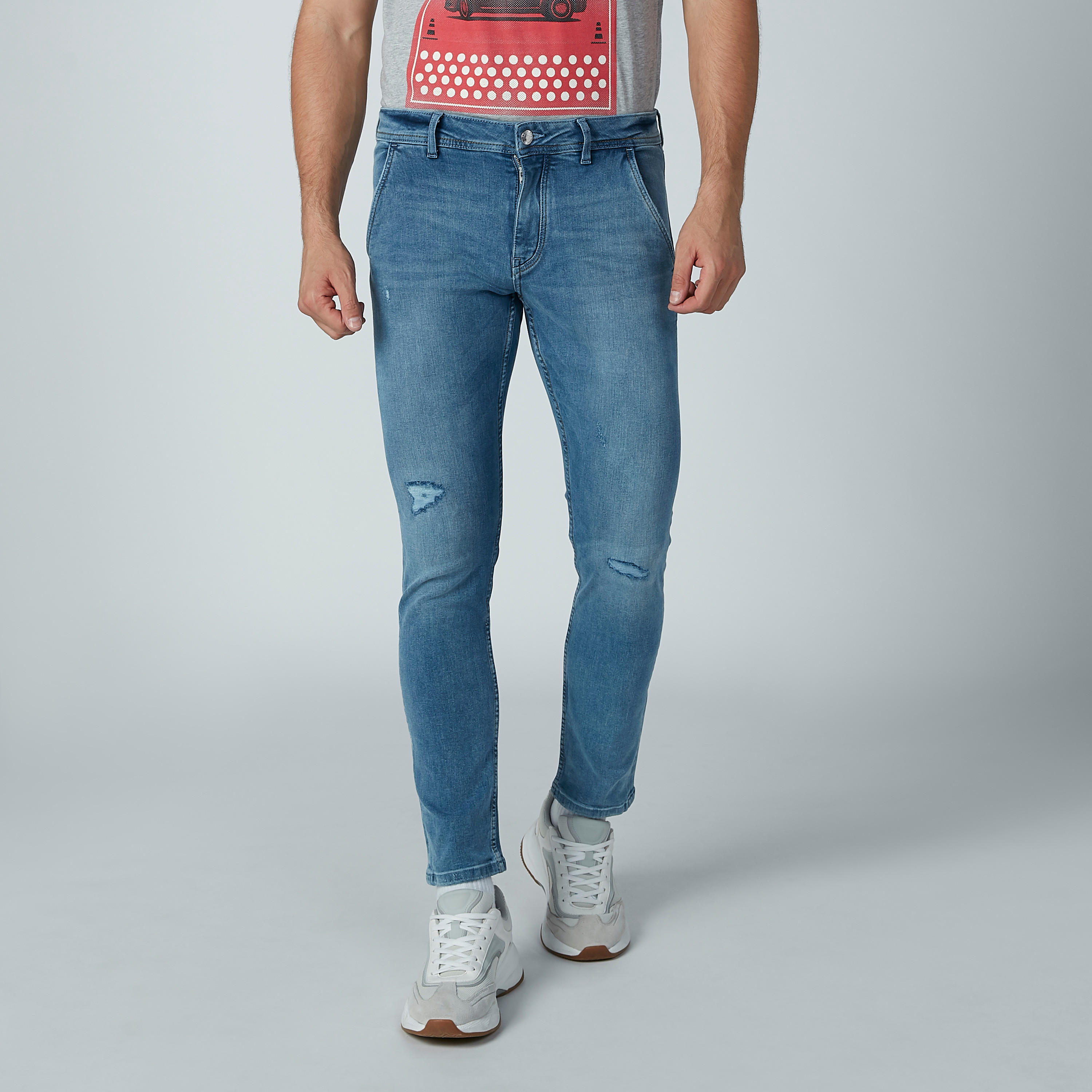 بنطال جينز مضلّع بجيوب من لي كوبر-men-clothing-bottoms-jeans-image-2