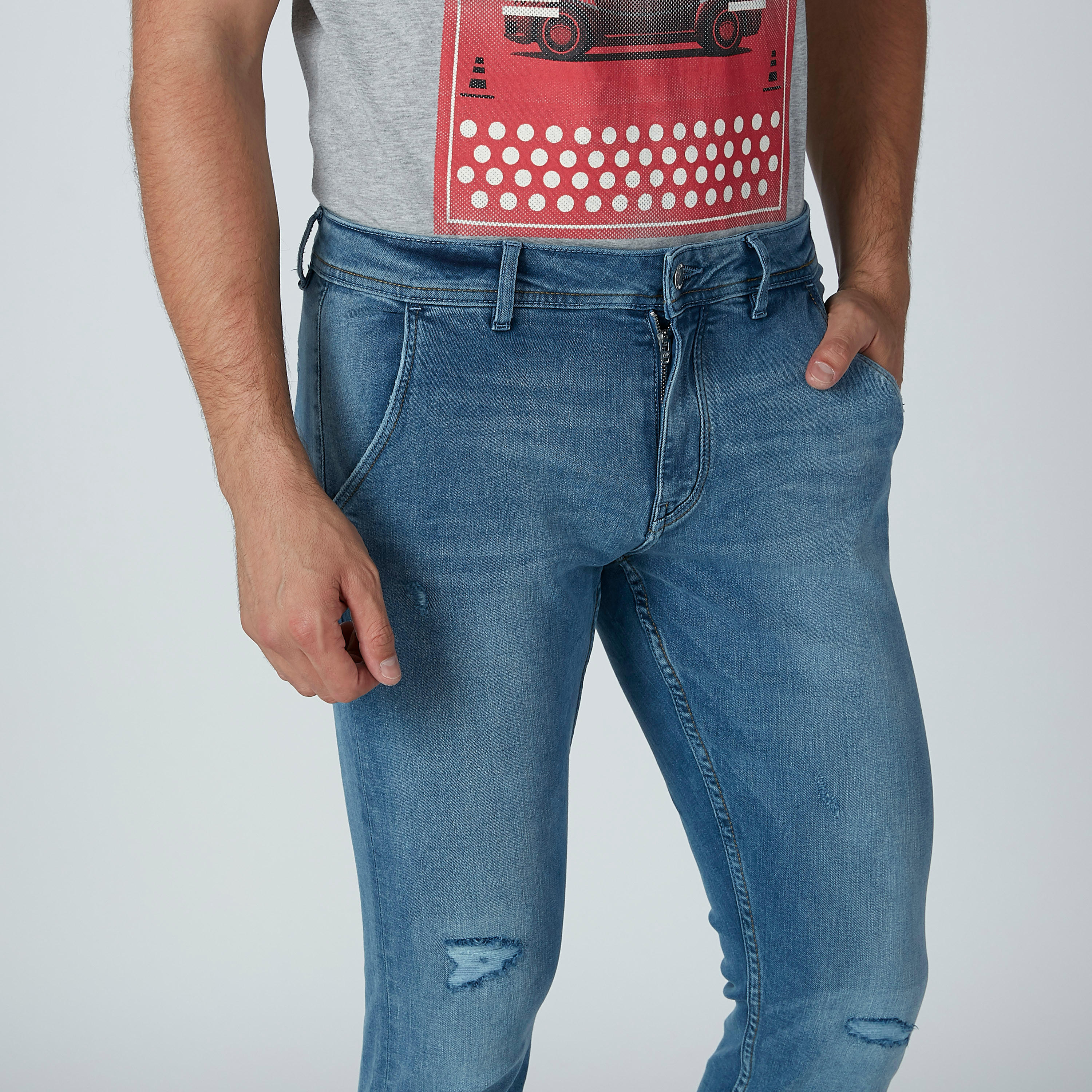 بنطال جينز مضلّع بجيوب من لي كوبر-men-clothing-bottoms-jeans-image-5