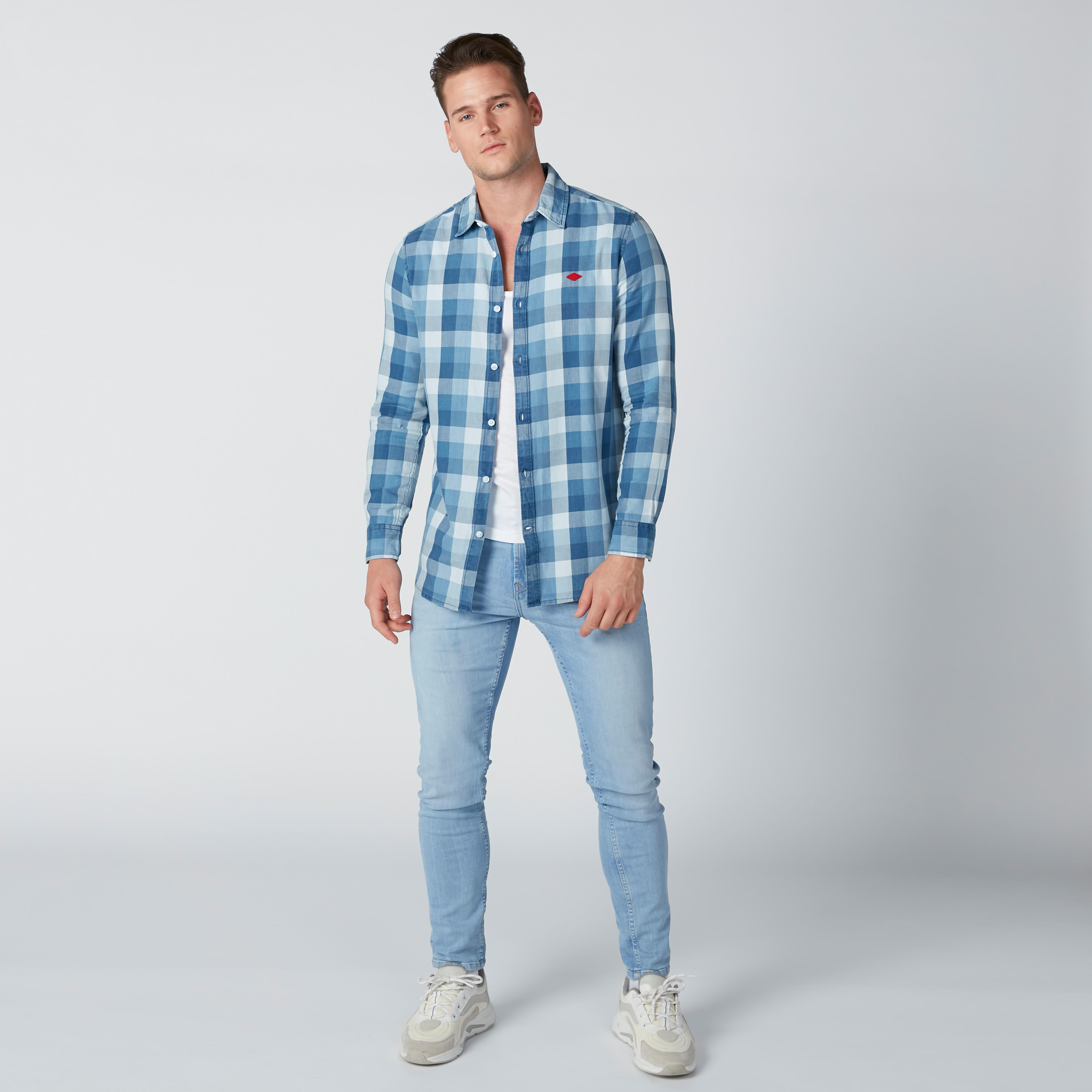 Sustainable Chequered Shirt with Complete Placket-men-clothing-shirts-image-1