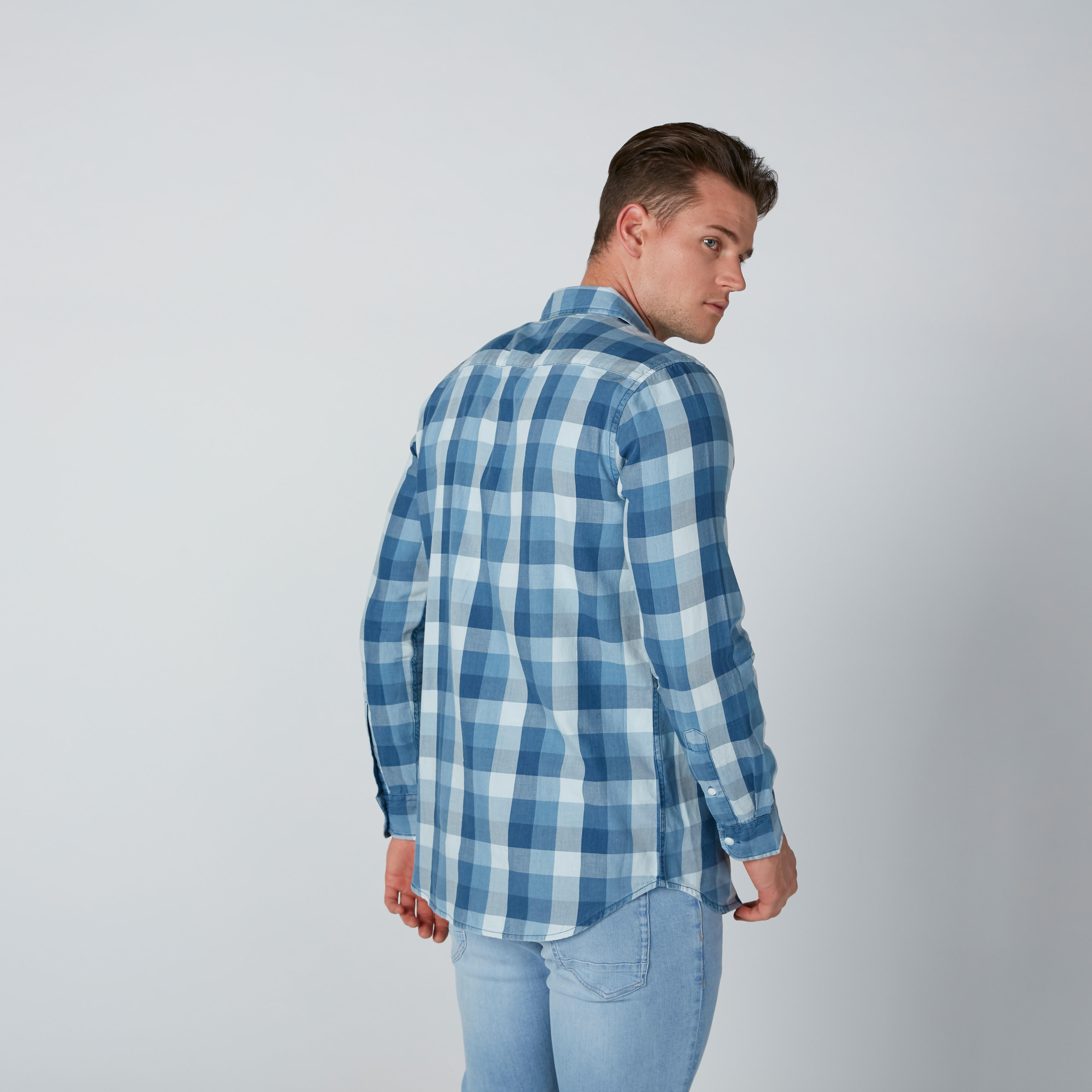Sustainable Chequered Shirt with Complete Placket-men-clothing-shirts-image-3