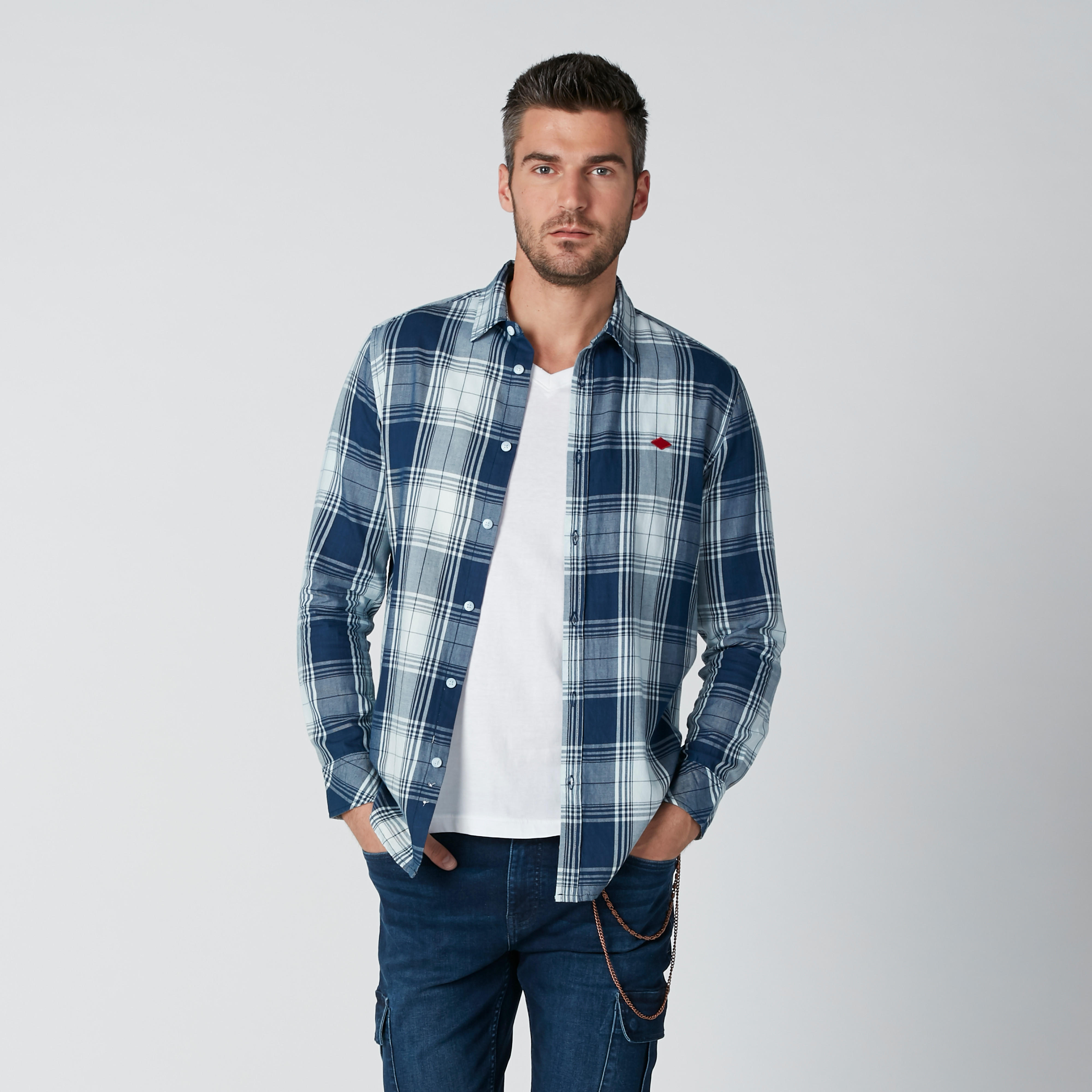 قميص مستدام كاروهات بأكمام طويلة-men-clothing-shirts-image-2