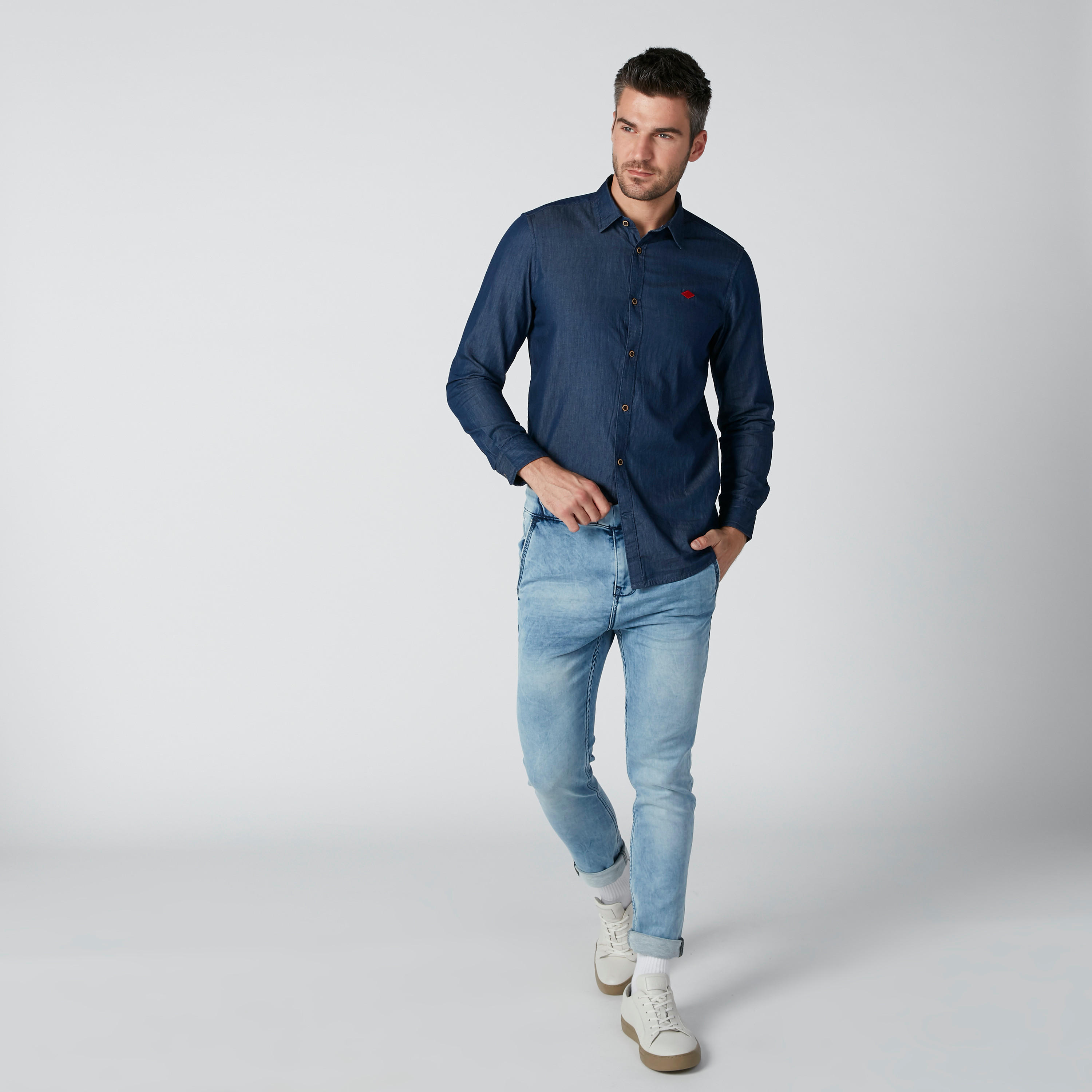 Sustainable Long Sleeves Shirt with Complete Placket-men-clothing-shirts-image-1
