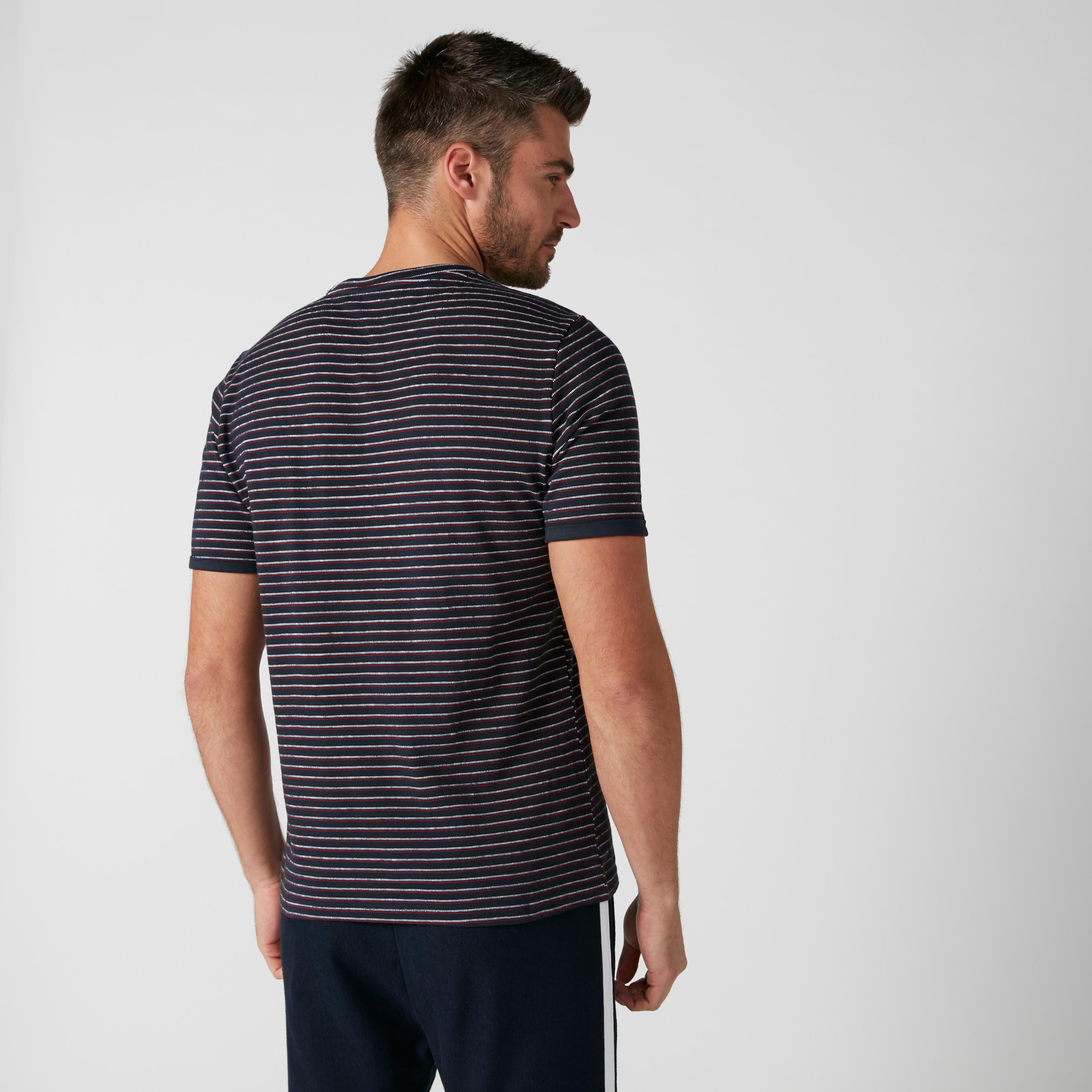 تيشيرت سليم فيت مقلّم بياقة ضيّقة-men-clothing-tshirtsandpolos-tshirts-image-2
