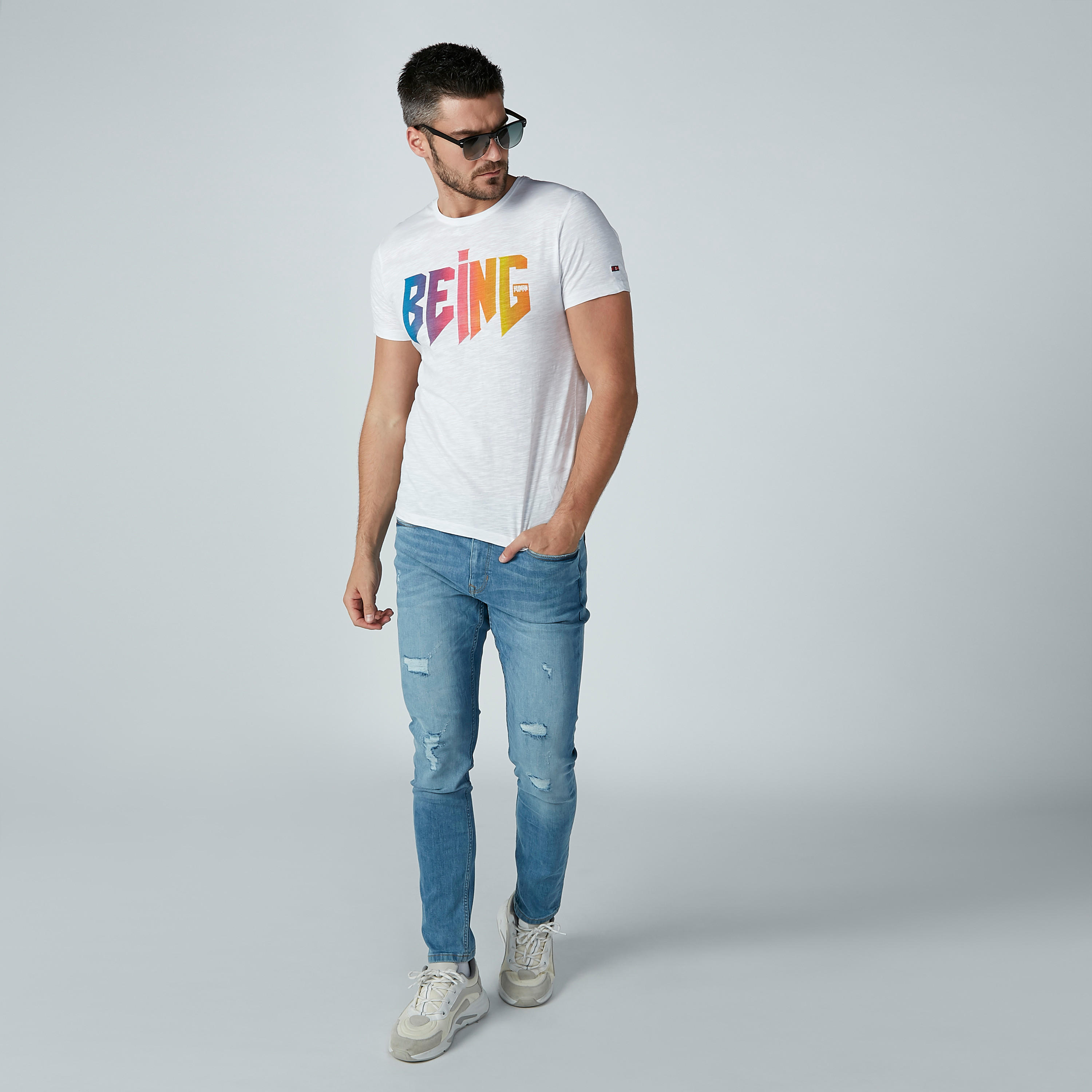 بنطال جينز طويل مضلّع بحلقات للحزام من لي كوبر-men-clothing-bottoms-jeans-image-2