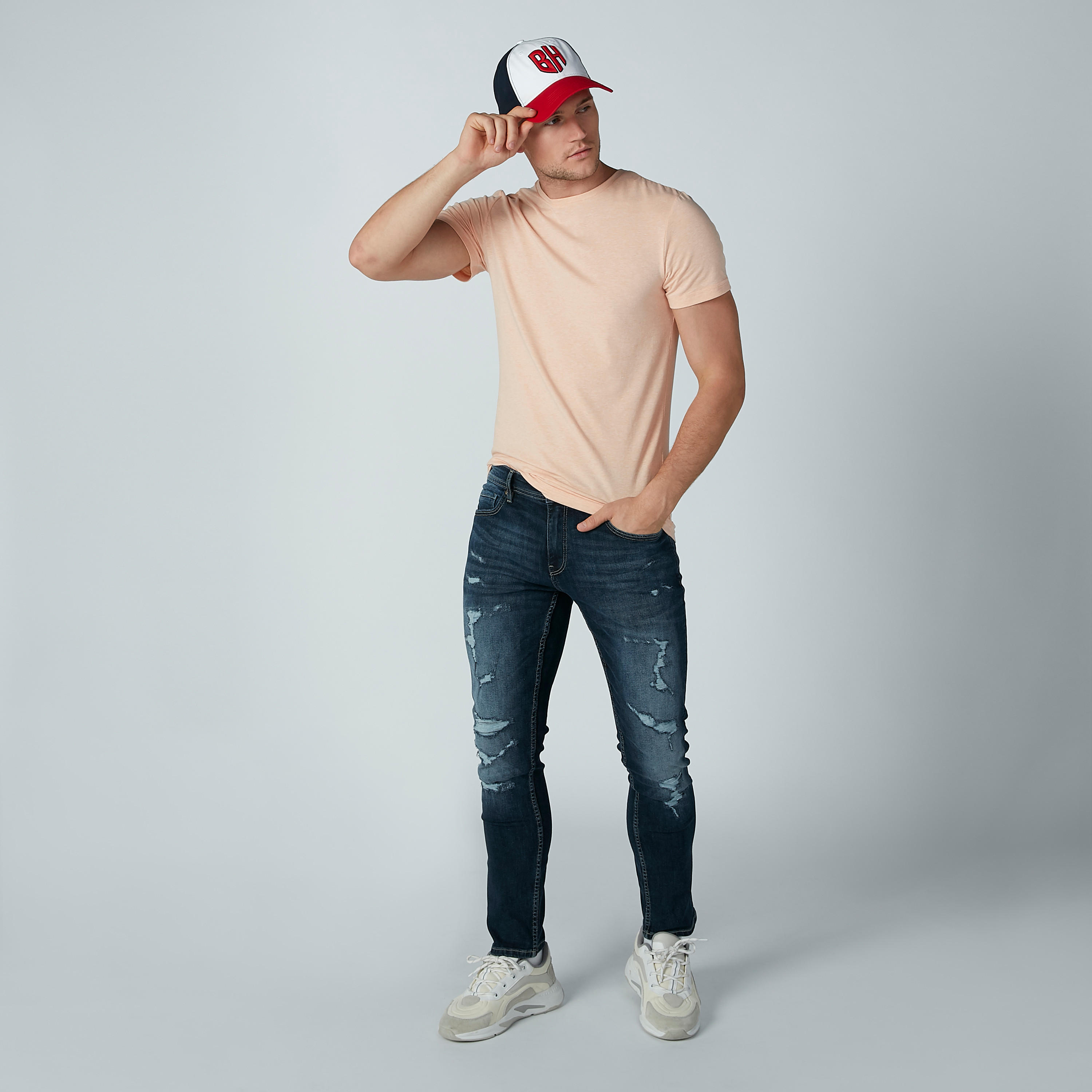 Lee Cooper Ripped Jeans in Slim Fit with Belt Loops-men-clothing-bottoms-jeans-image-3