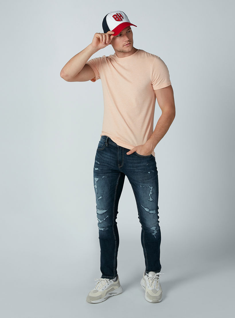 Lee Cooper Ripped Jeans in Slim Fit with Belt Loops-men-clothing-bottoms-jeans-image-3