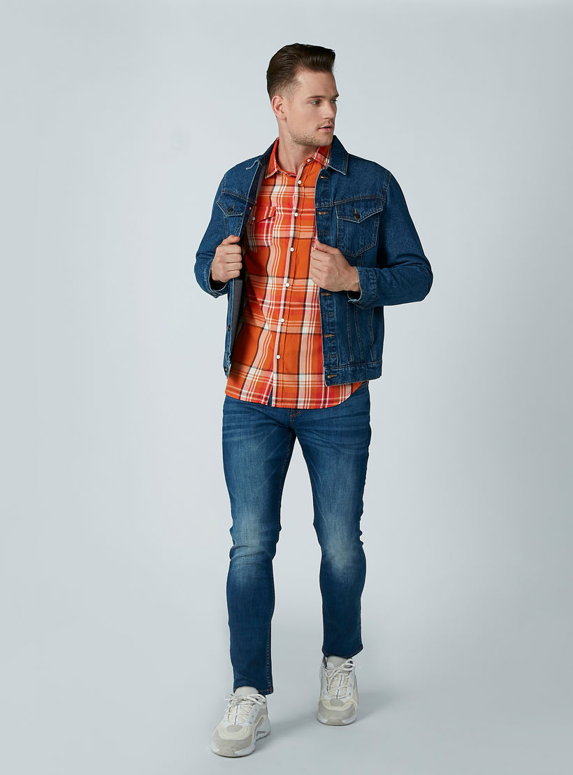 بنطال جينز طويل بقصّة سليم من لي كوبر-men-clothing-bottoms-jeans-image-1