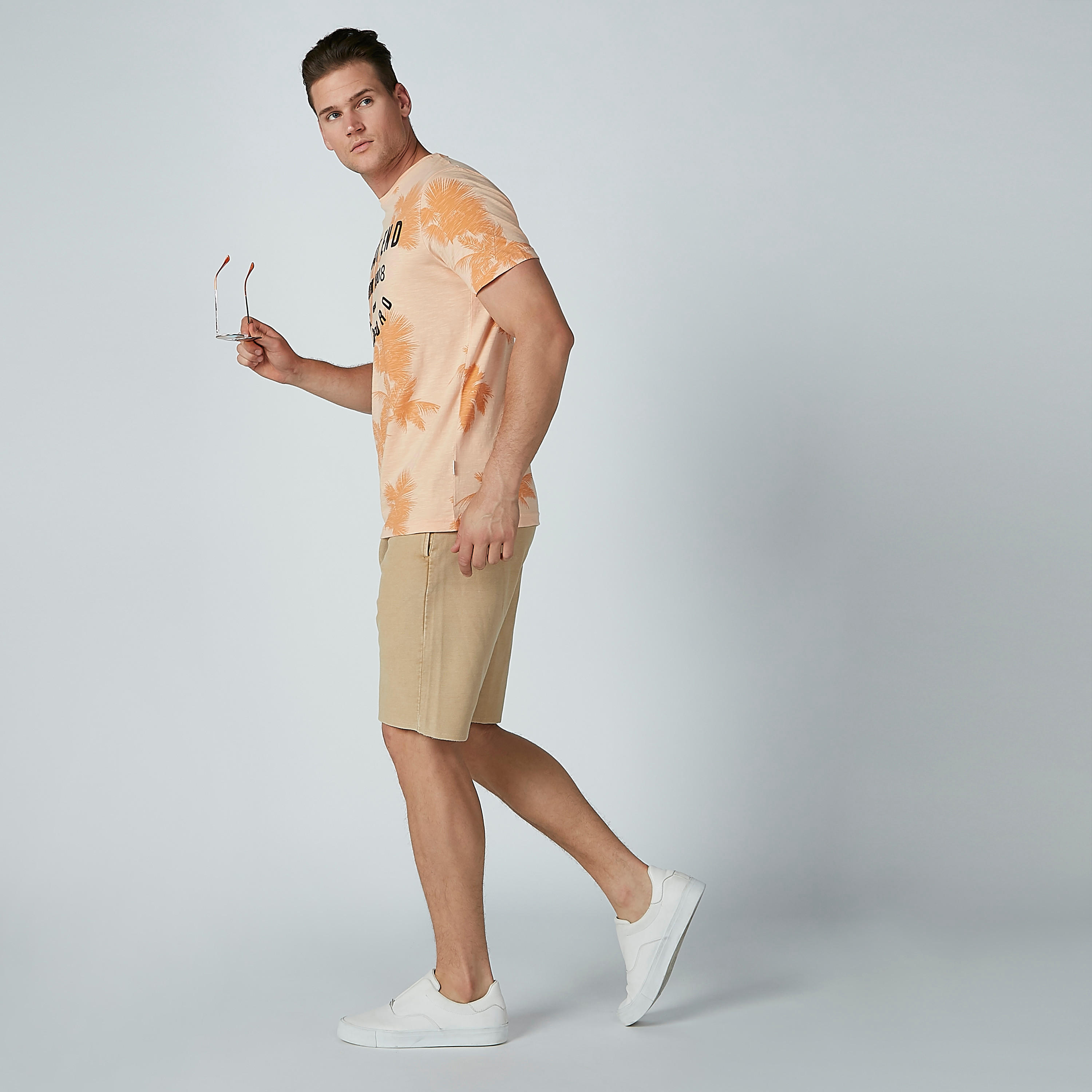Lee Cooper Printed T-shirt with Crew Neck and Short Sleeves-men-clothing-tshirtsandpolos-tshirts-image-2