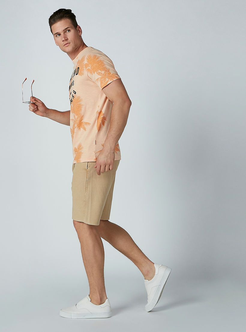 Lee Cooper Printed T-shirt with Crew Neck and Short Sleeves-men-clothing-tshirtsandpolos-tshirts-image-2