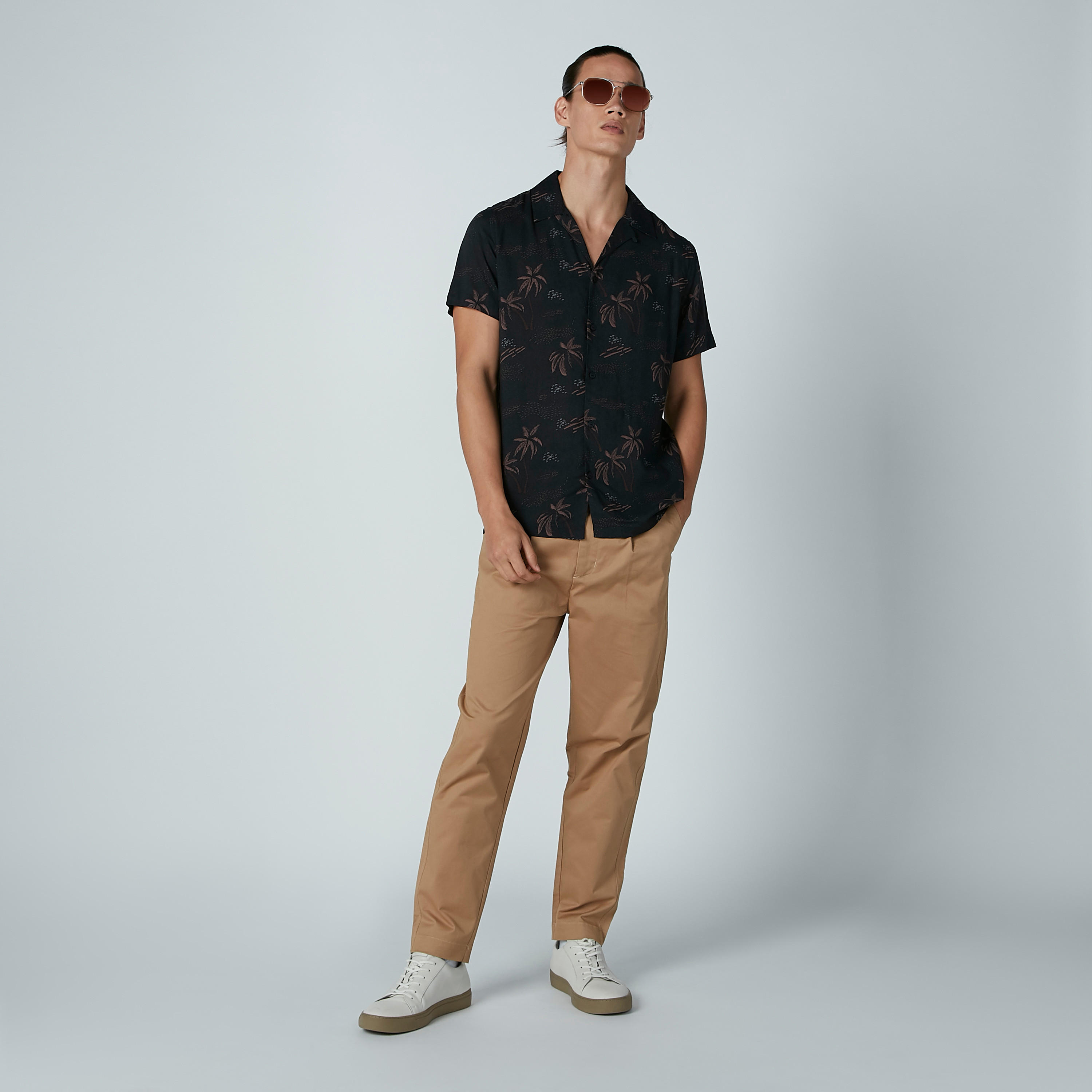 Lee Cooper Printed Shirt with Short Sleeves-men-clothing-shirts-image-2