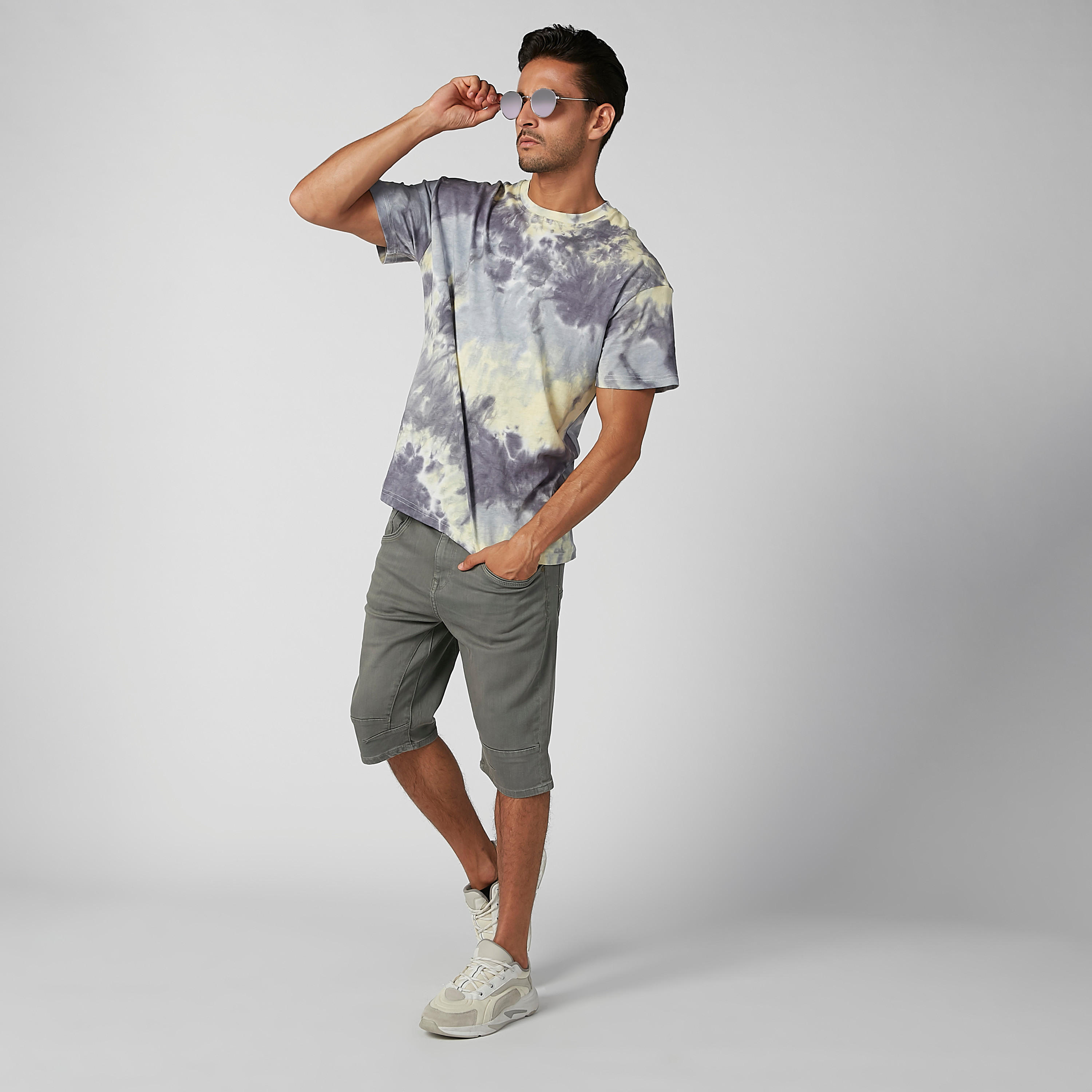 شورت سادة بجيوب وحلقات للحزام من لي كوبر-men-clothing-bottoms-shorts-image-2