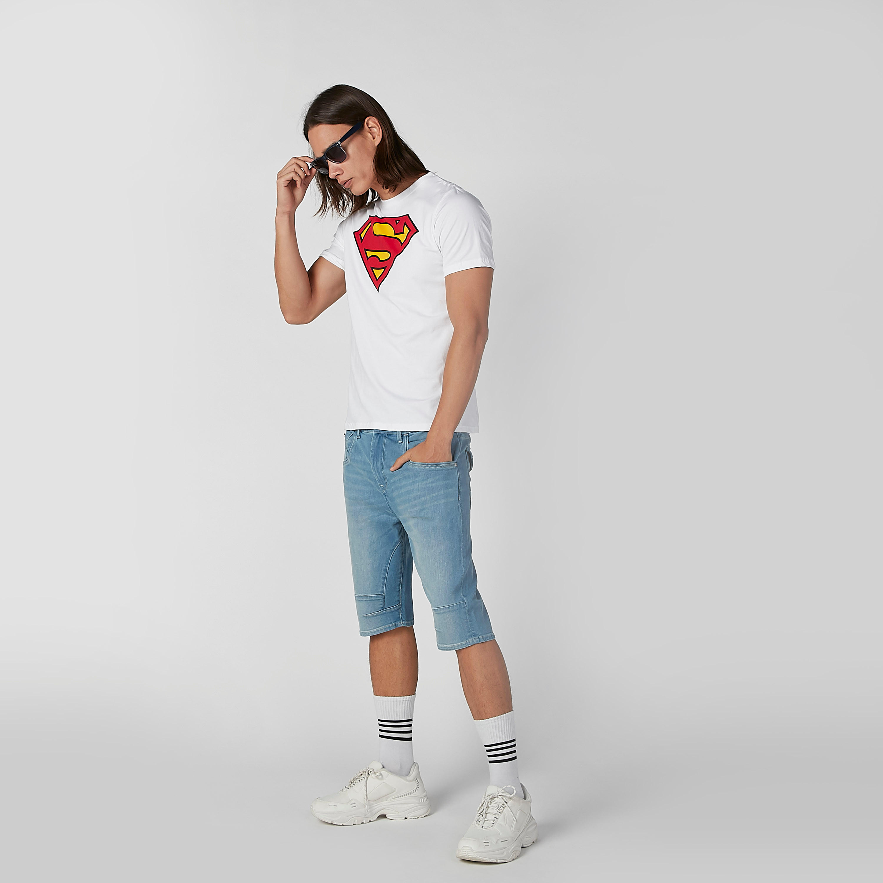 شورت دينم بجيوب وحلقات للحزام من لي كوبر-men-clothing-bottoms-shorts-image-2
