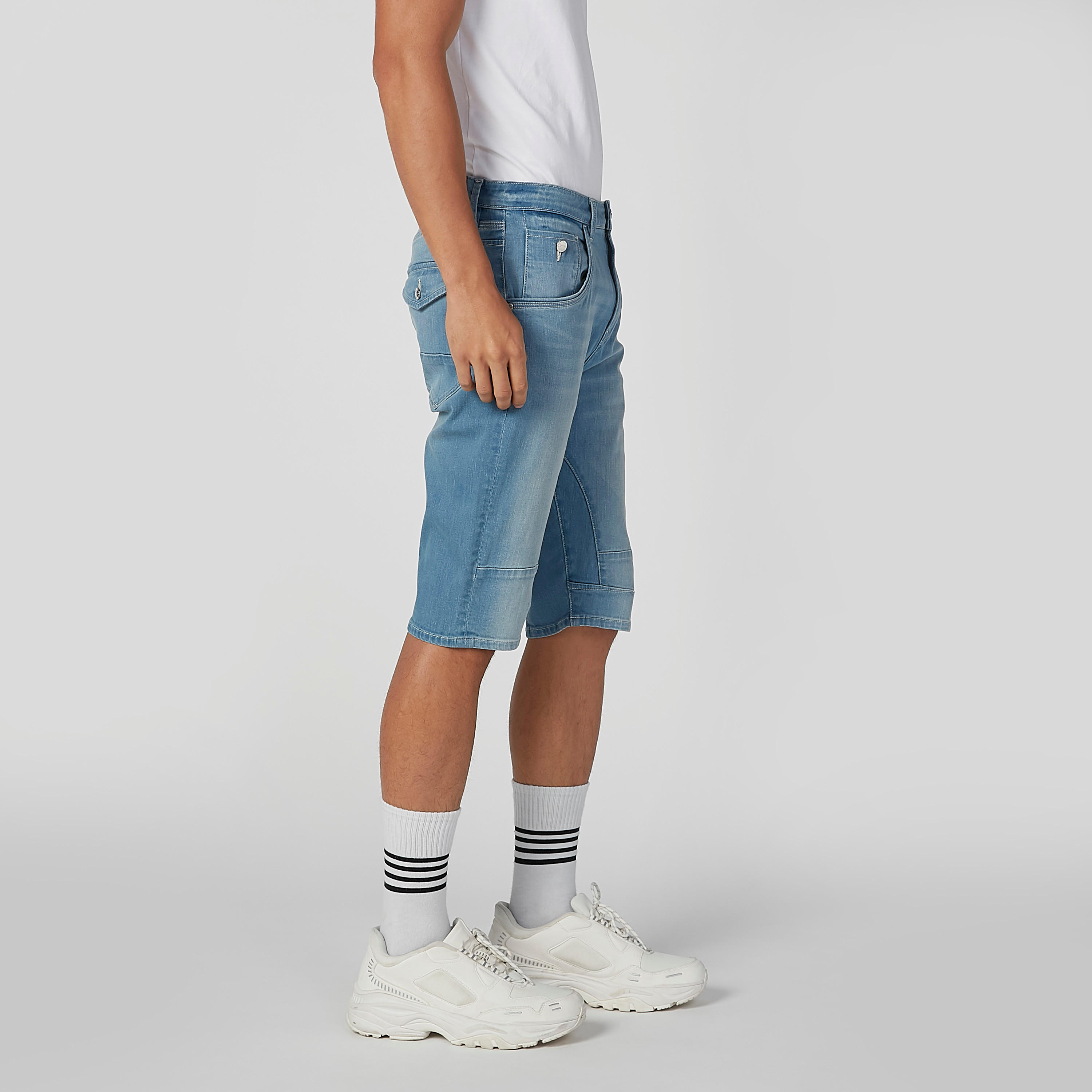 شورت دينم بجيوب وحلقات للحزام من لي كوبر-men-clothing-bottoms-shorts-image-5