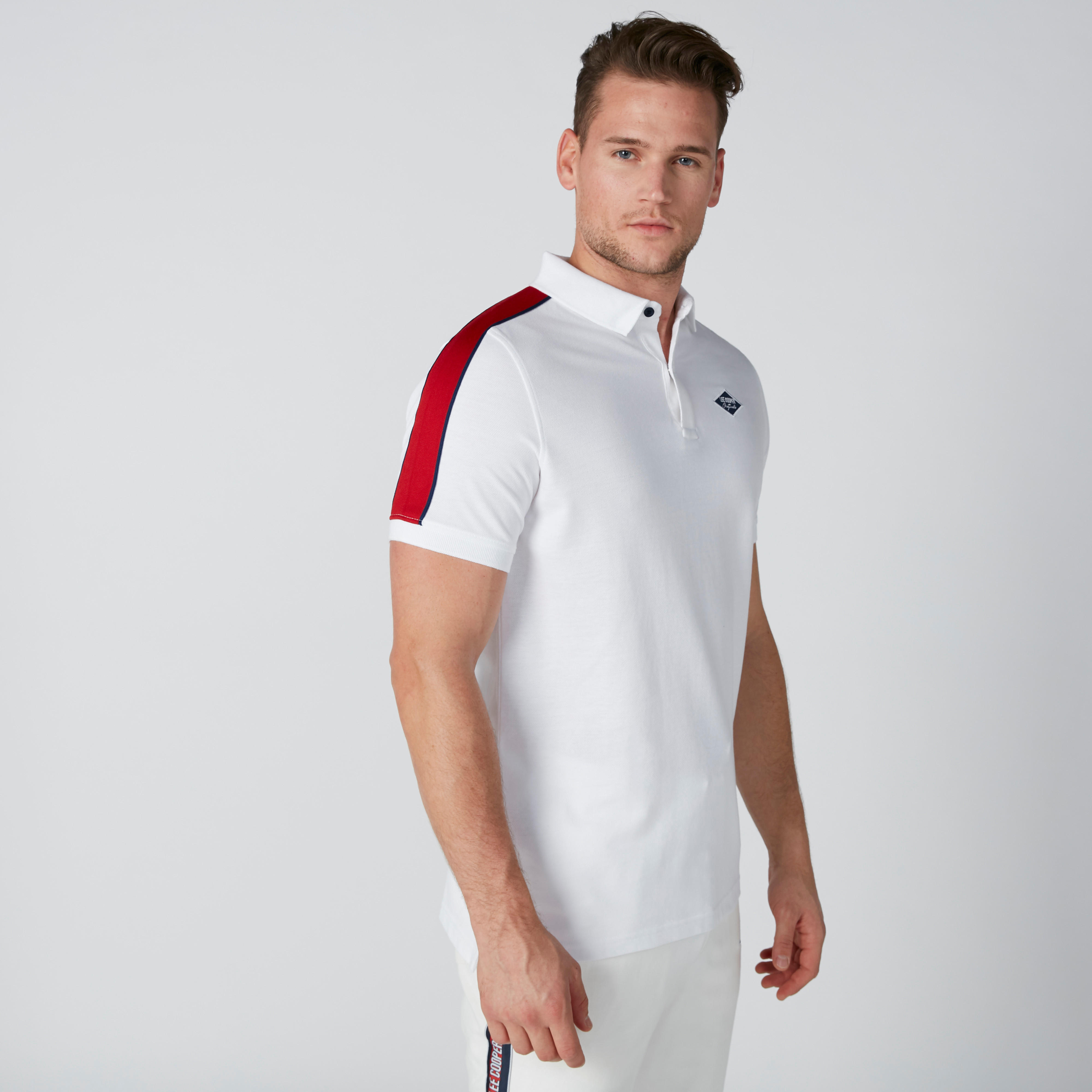 تيشيرت بياقة بولو وأكمام قصيرة من لي كوبر-men-clothing-tshirtsandpolos-polos-image-3
