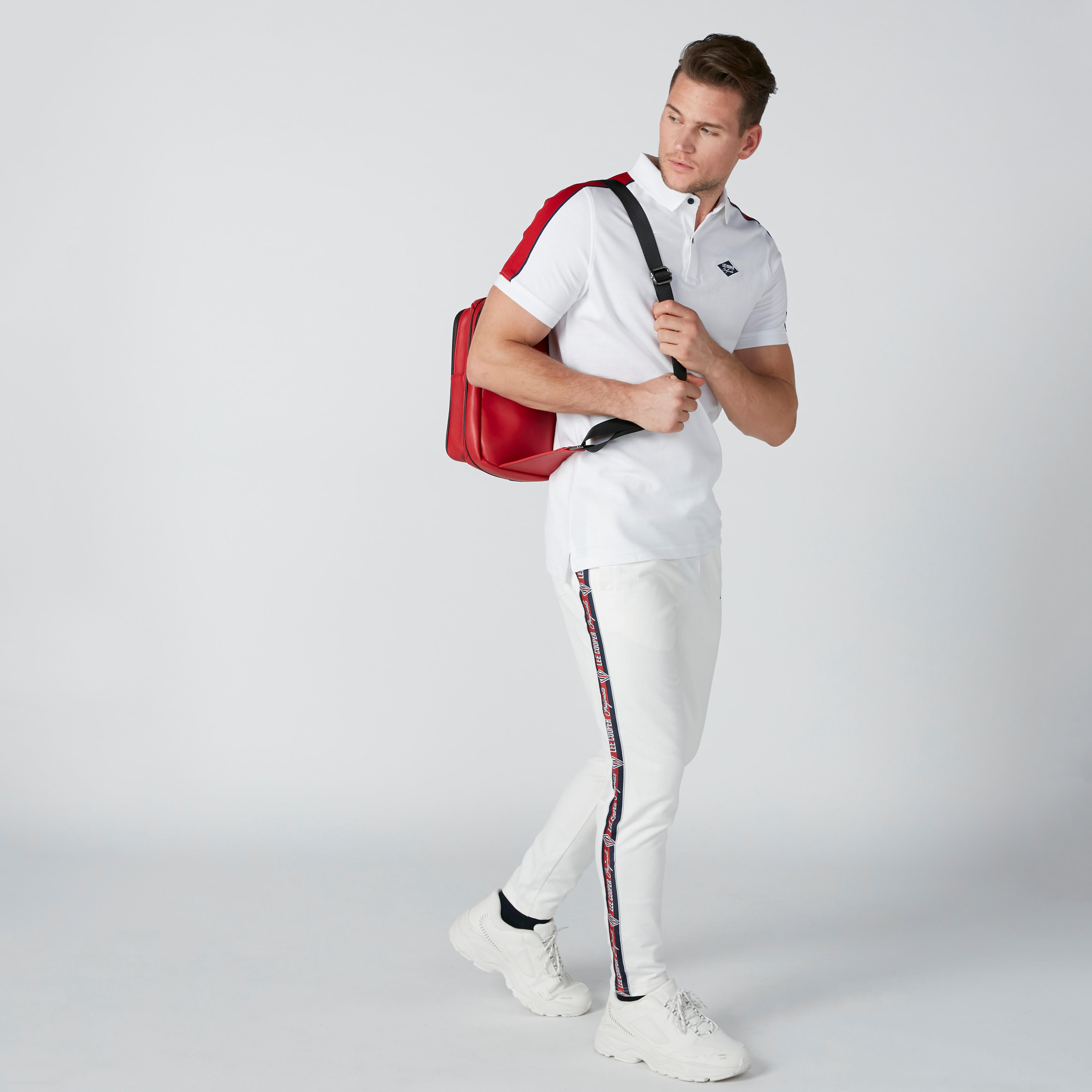 تيشيرت بياقة بولو وأكمام قصيرة من لي كوبر-men-clothing-tshirtsandpolos-polos-image-2