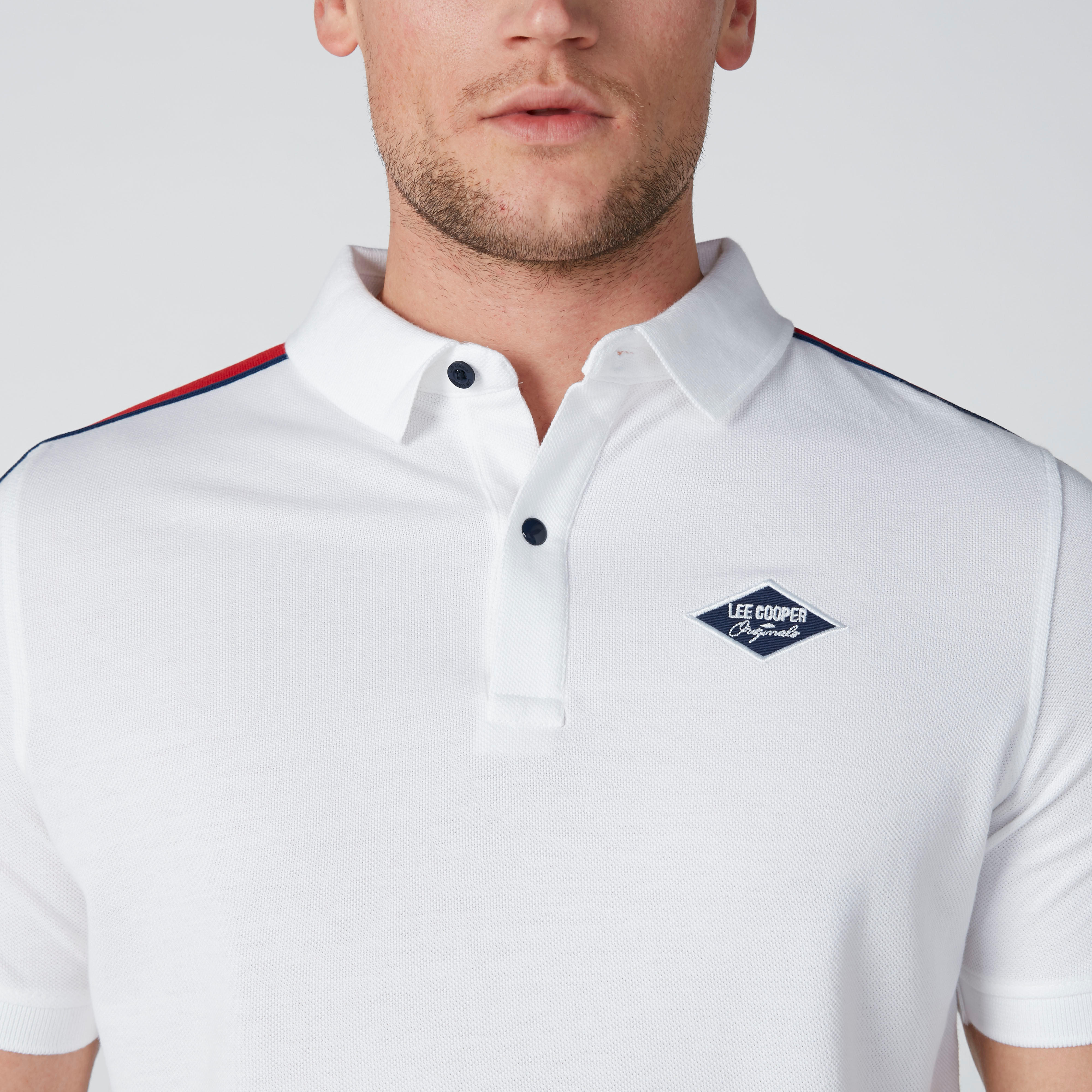 تيشيرت بياقة بولو وأكمام قصيرة من لي كوبر-men-clothing-tshirtsandpolos-polos-image-1