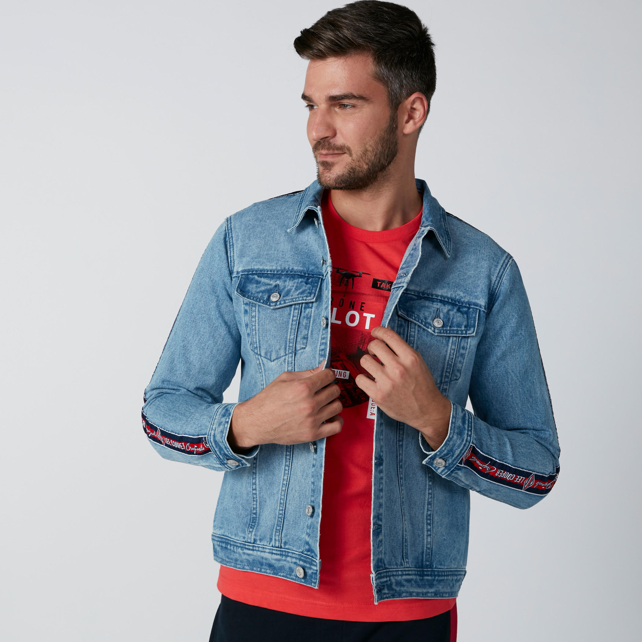 جاكيت دينم بأكمام طويلة من لي كوبر-men-clothing-jacketsandblazers-jackets-image-3
