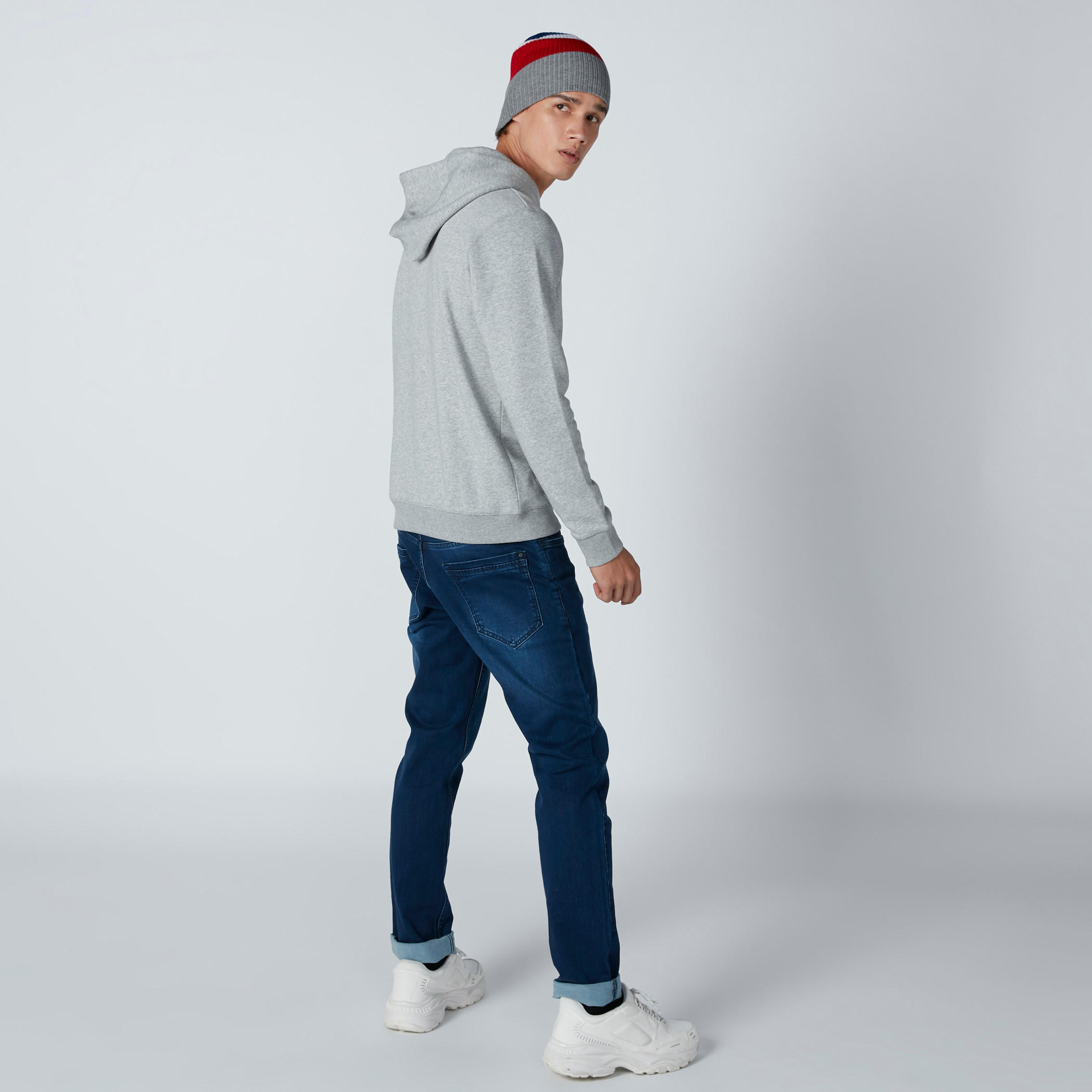 سويت شيرت بقبعة وطبعات من لي كوبر-men-winterwear-hoodiesandsweatshirts-image-2