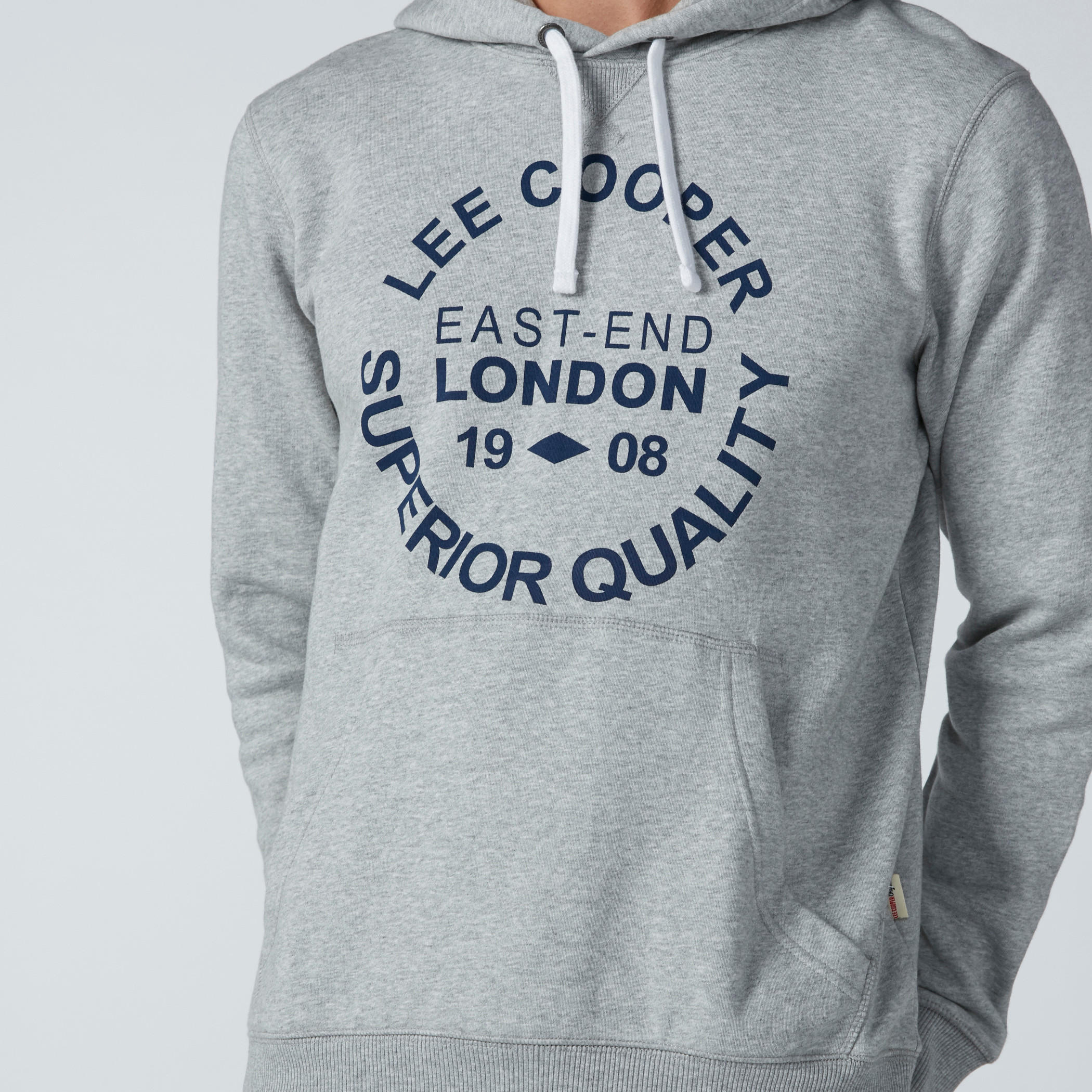 سويت شيرت بقبعة وطبعات من لي كوبر-men-winterwear-hoodiesandsweatshirts-image-1
