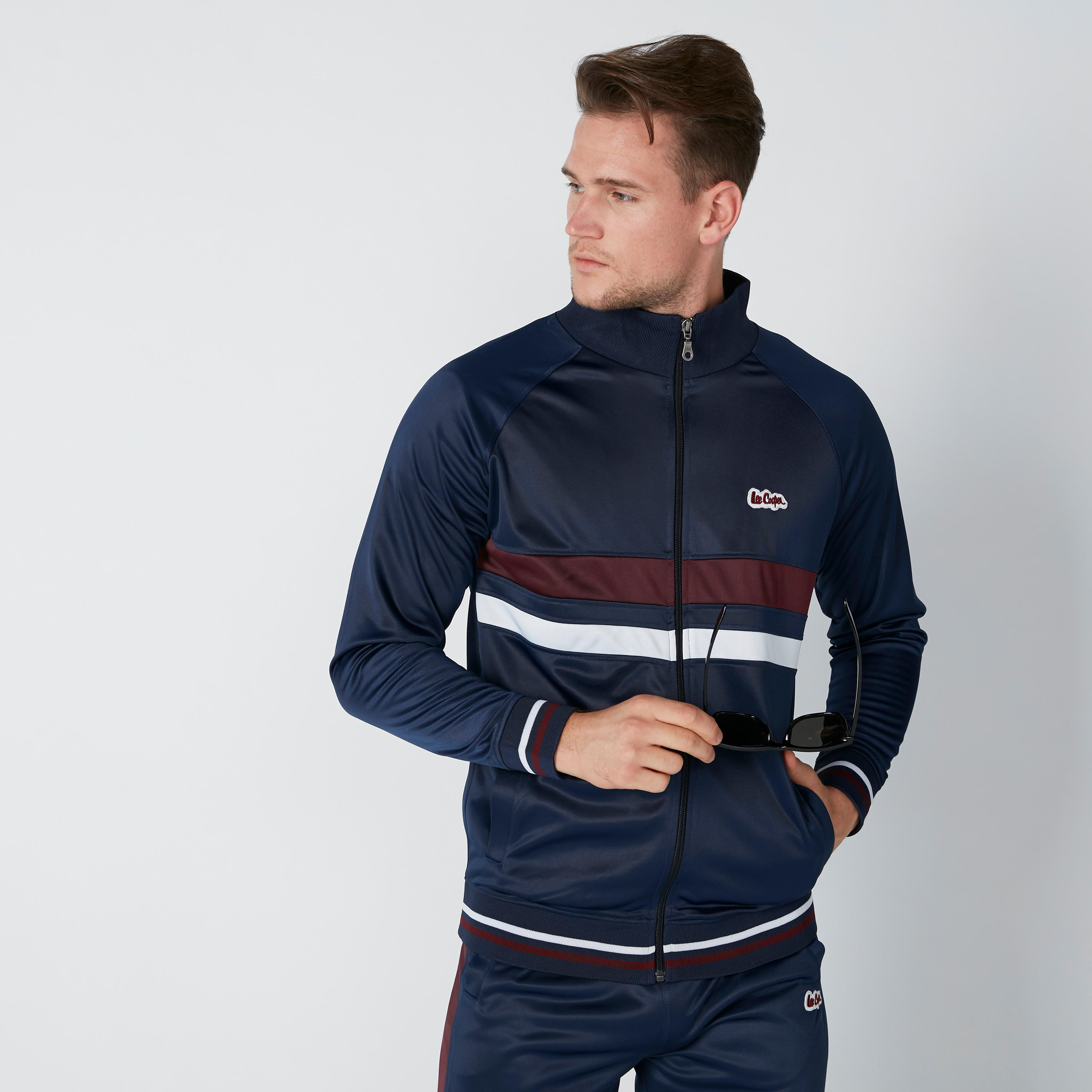Lee Cooper Striped Bomber Jacket with Pocket Detail-men-clothing-jacketsandblazers-jackets-image-1