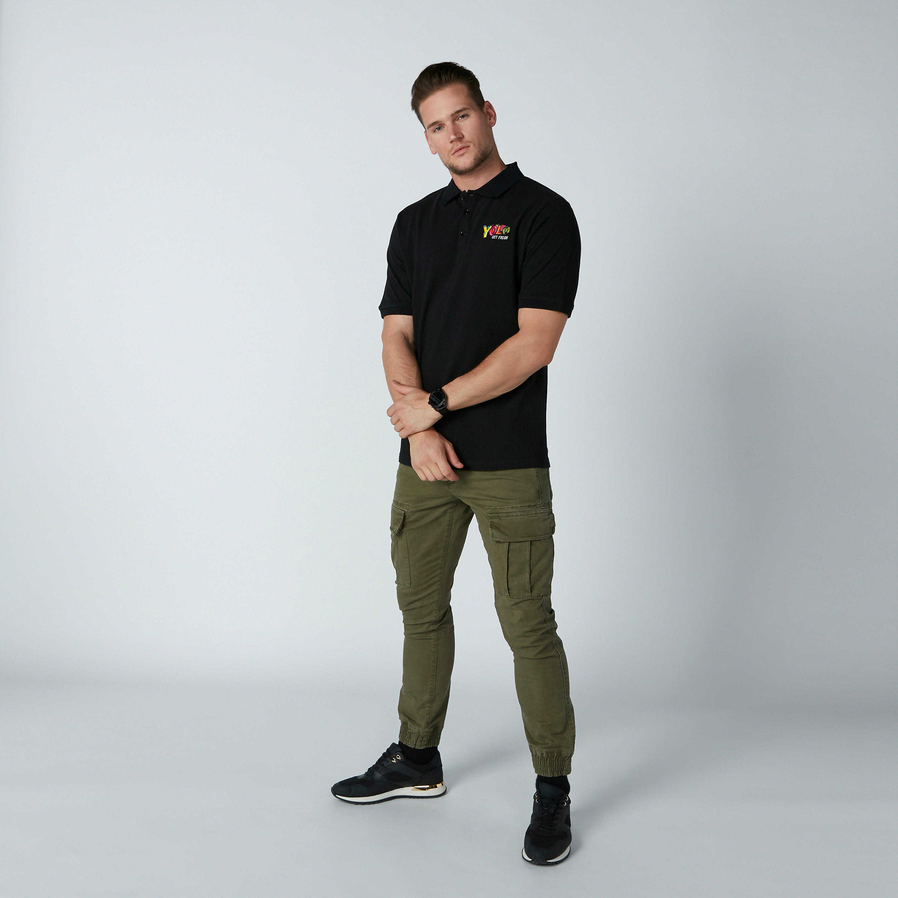 بنطال كارجو بجيوب وعروات حزام من لي كوبر-men-clothing-bottoms-trousersandchinos-trousers-image-2