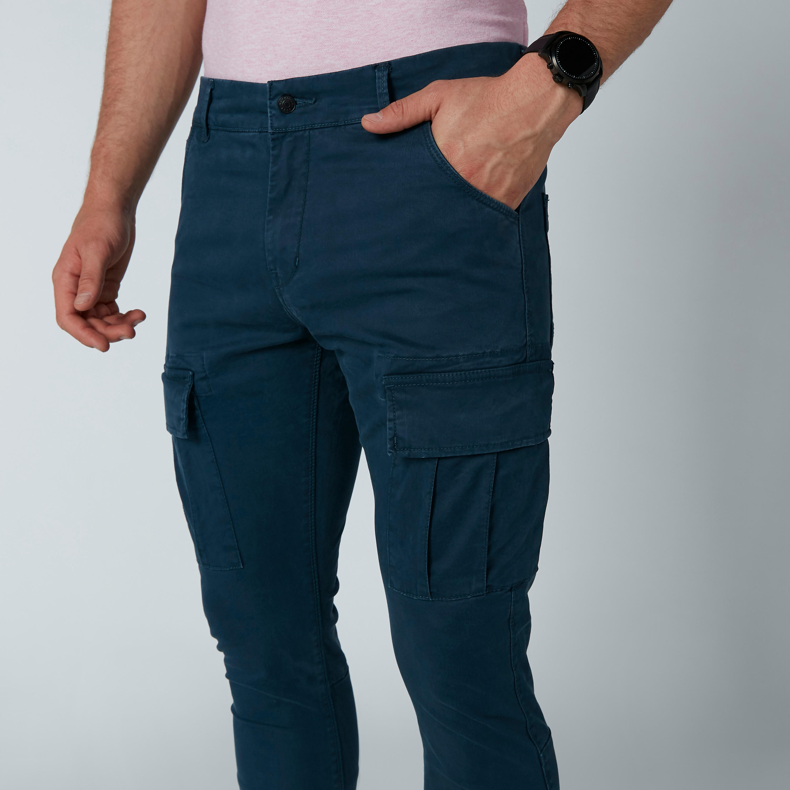 بنطال كارجو طويل بجيوب من لي كوبر-men-clothing-bottoms-trousersandchinos-trousers-image-1