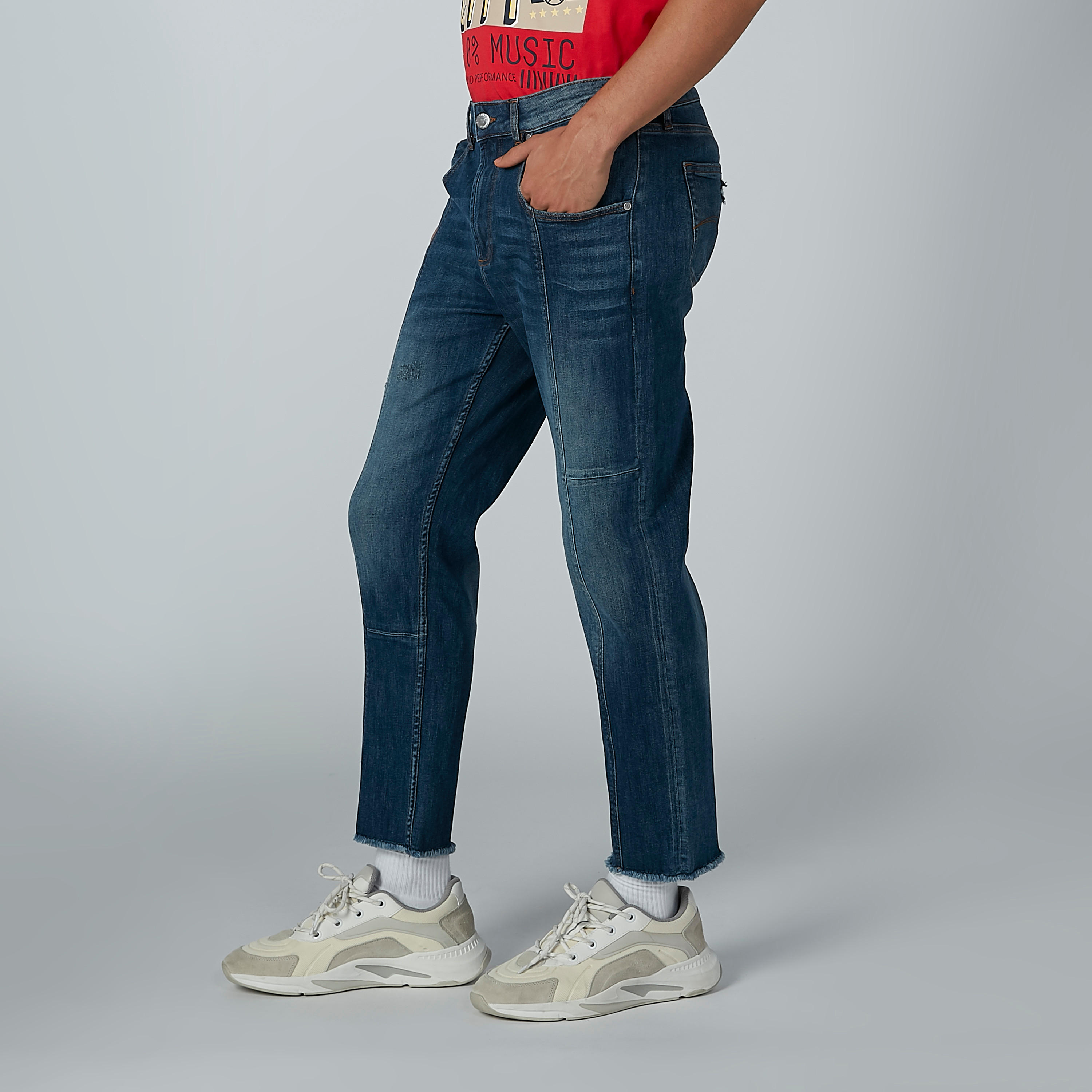 بنطال جينز طويل بجيوب وحلقات للحزام من لي كوبر-men-clothing-bottoms-jeans-image-5