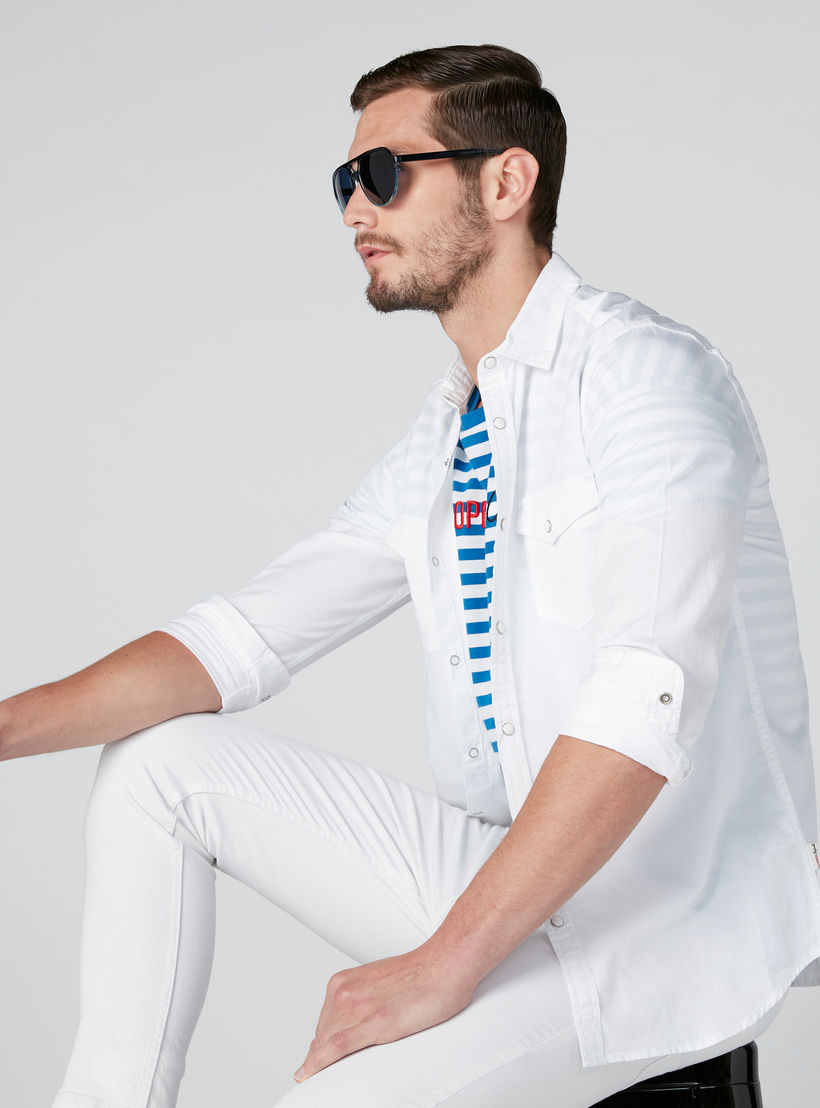 قميص بأكمام طويلة وجيوب من لي كوبر-men-clothing-shirts-image-4
