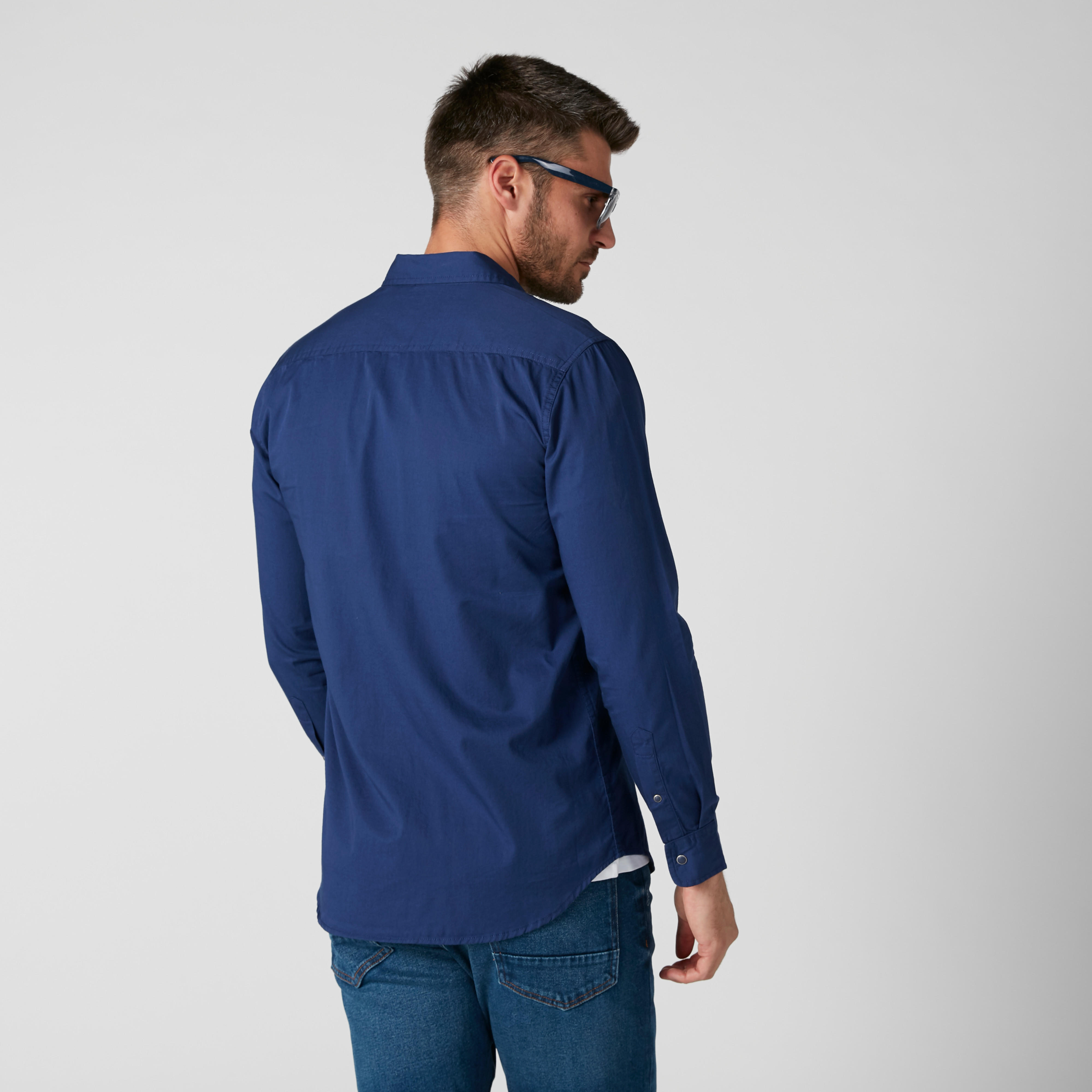 قميص بأكمام طويلة وجيوب من لي كوبر-men-clothing-shirts-image-3