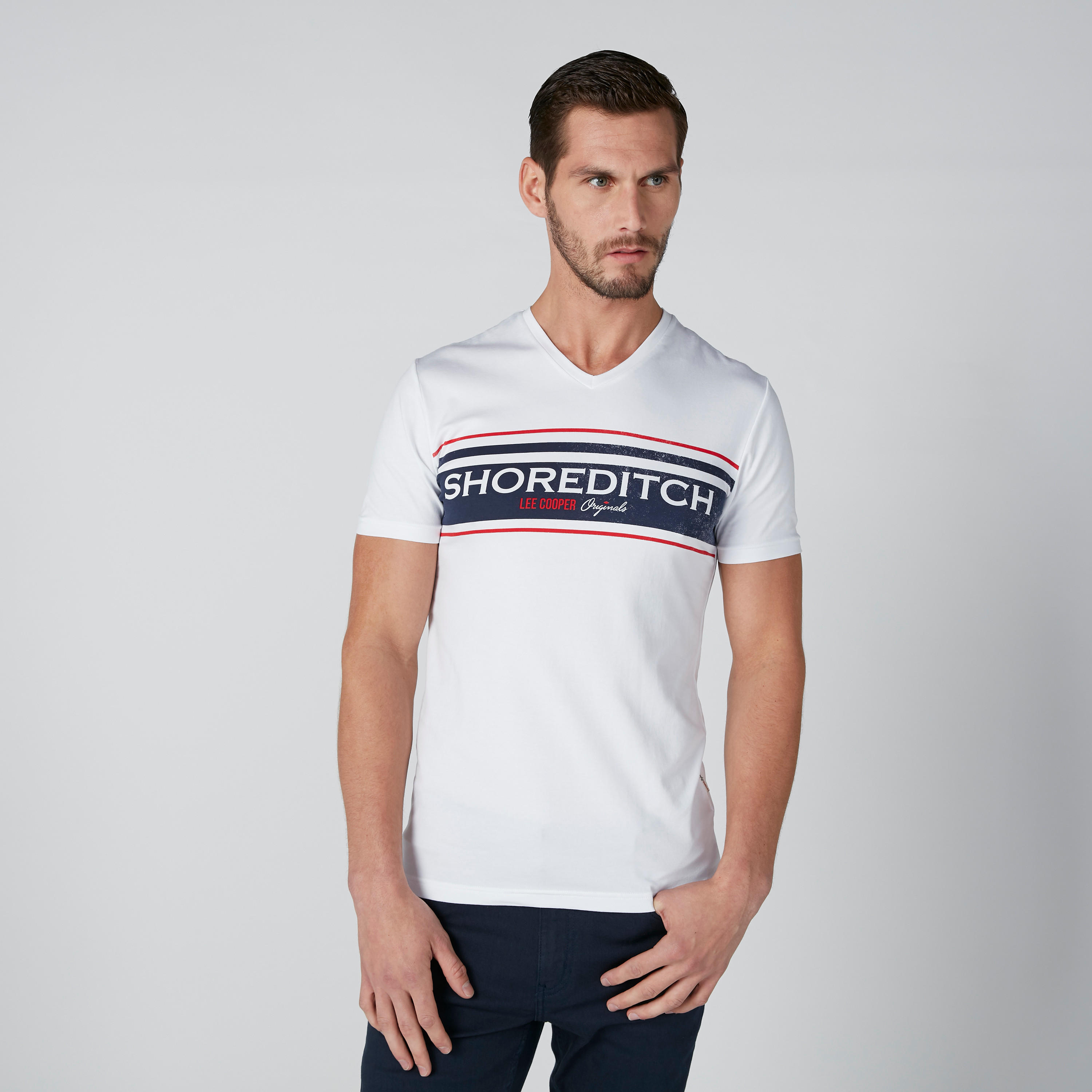 Lee Cooper Printed T-Shirt with V-Neck-men-clothing-tshirtsandpolos-tshirts-image-3