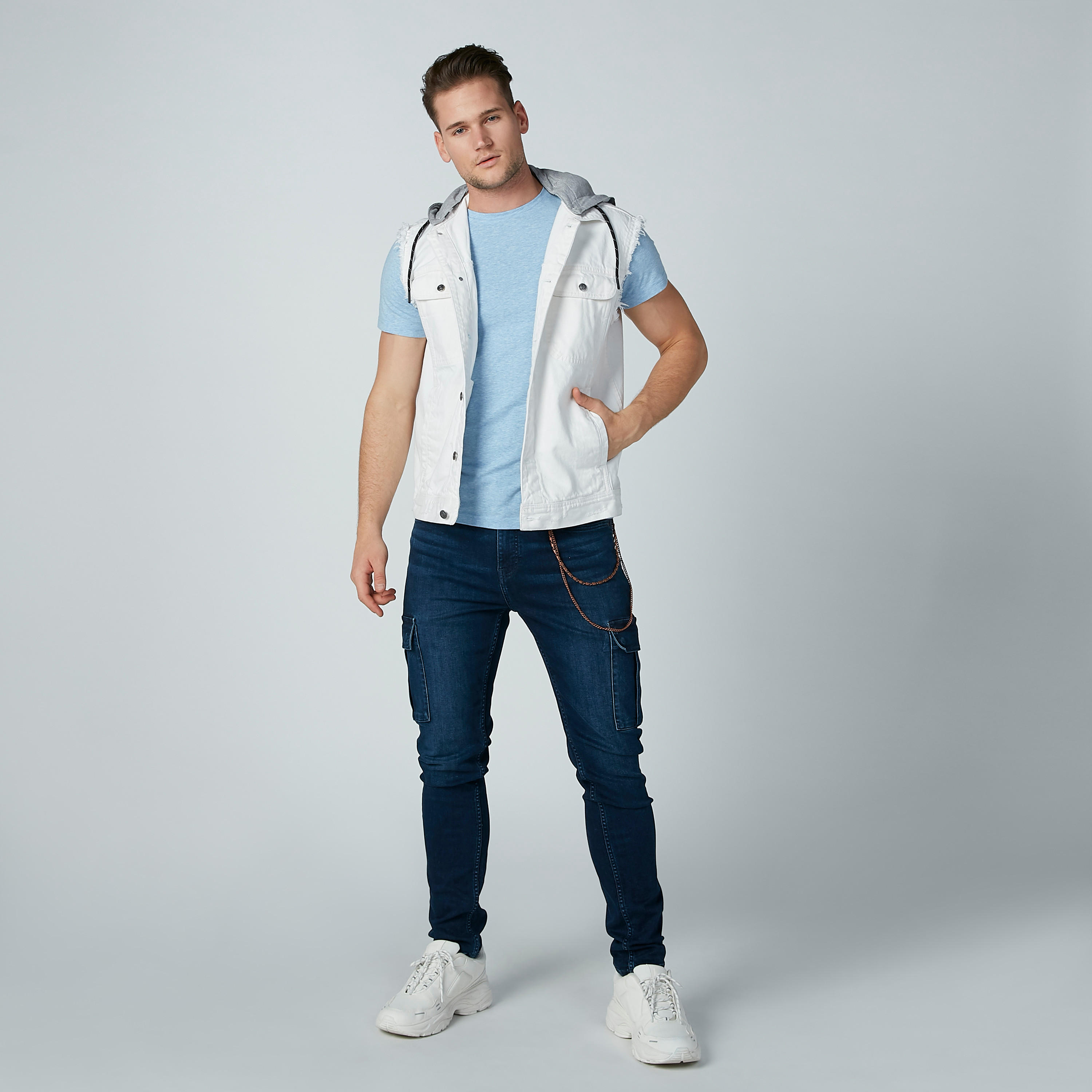 Lee Cooper Solid T-Shirt with Round Neck and Short Sleeves-men-clothing-tshirtsandpolos-tshirts-image-2