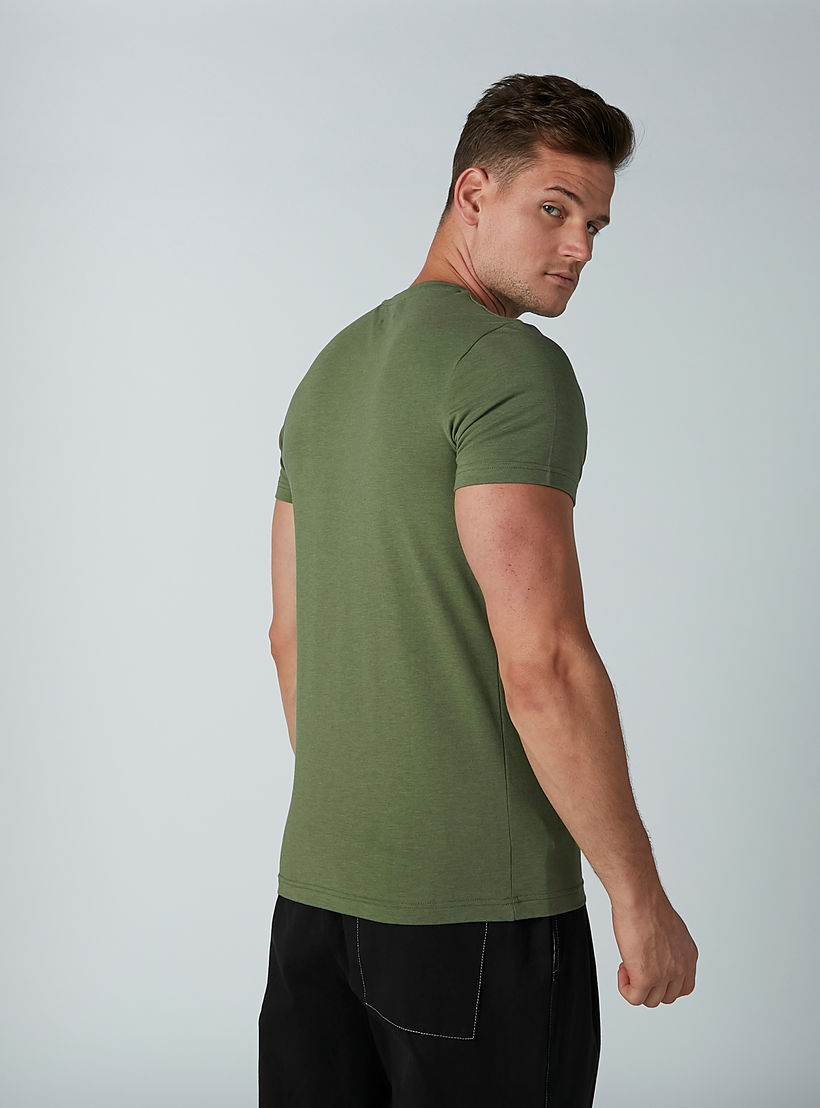 Lee Cooper Plain T-shirt with Round Neck and Short Sleeves-men-clothing-tshirtsandpolos-tshirts-image-4