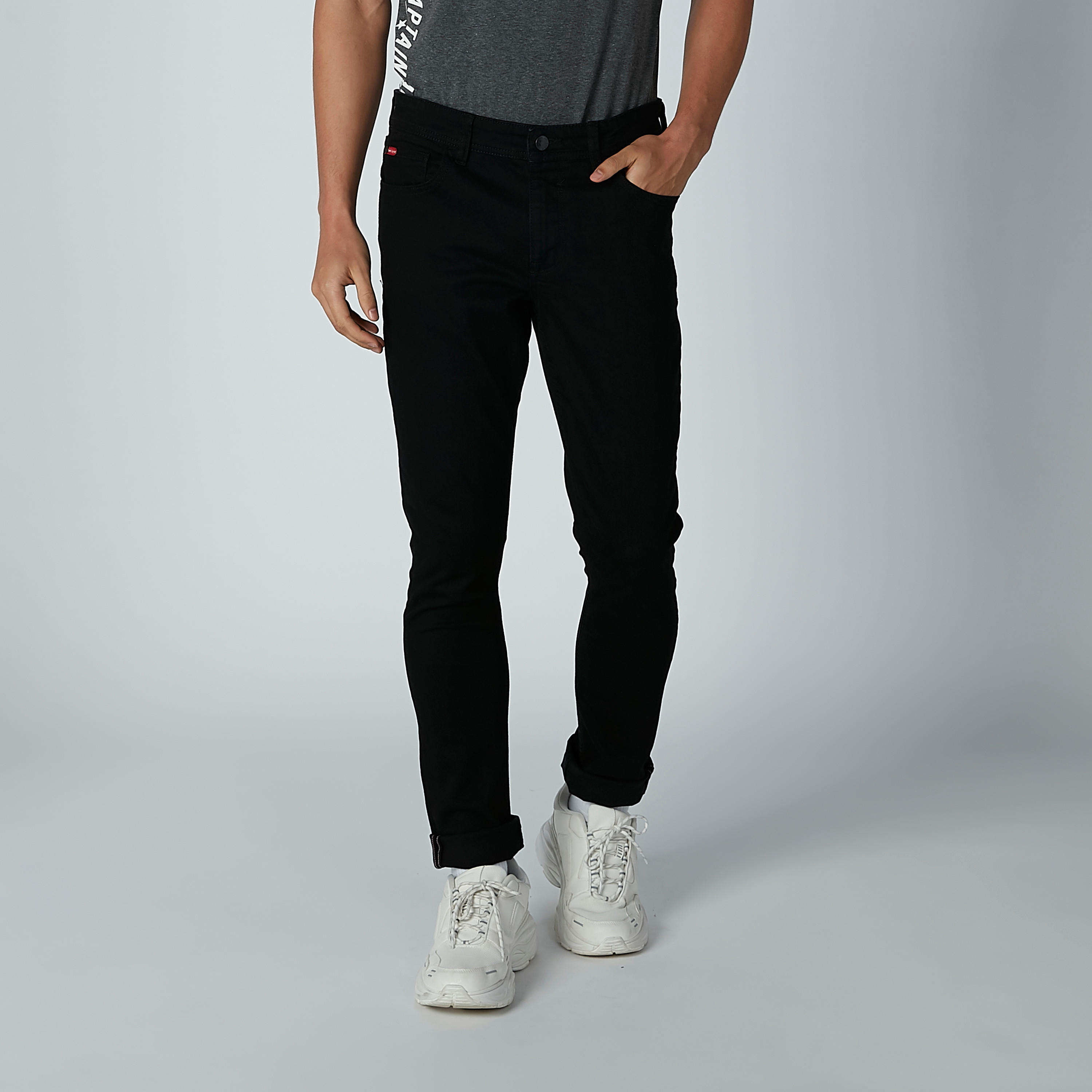 بنطال جينز طويل بجيوب وحلقات للحزام من لي كوبر-men-clothing-bottoms-jeans-image-2